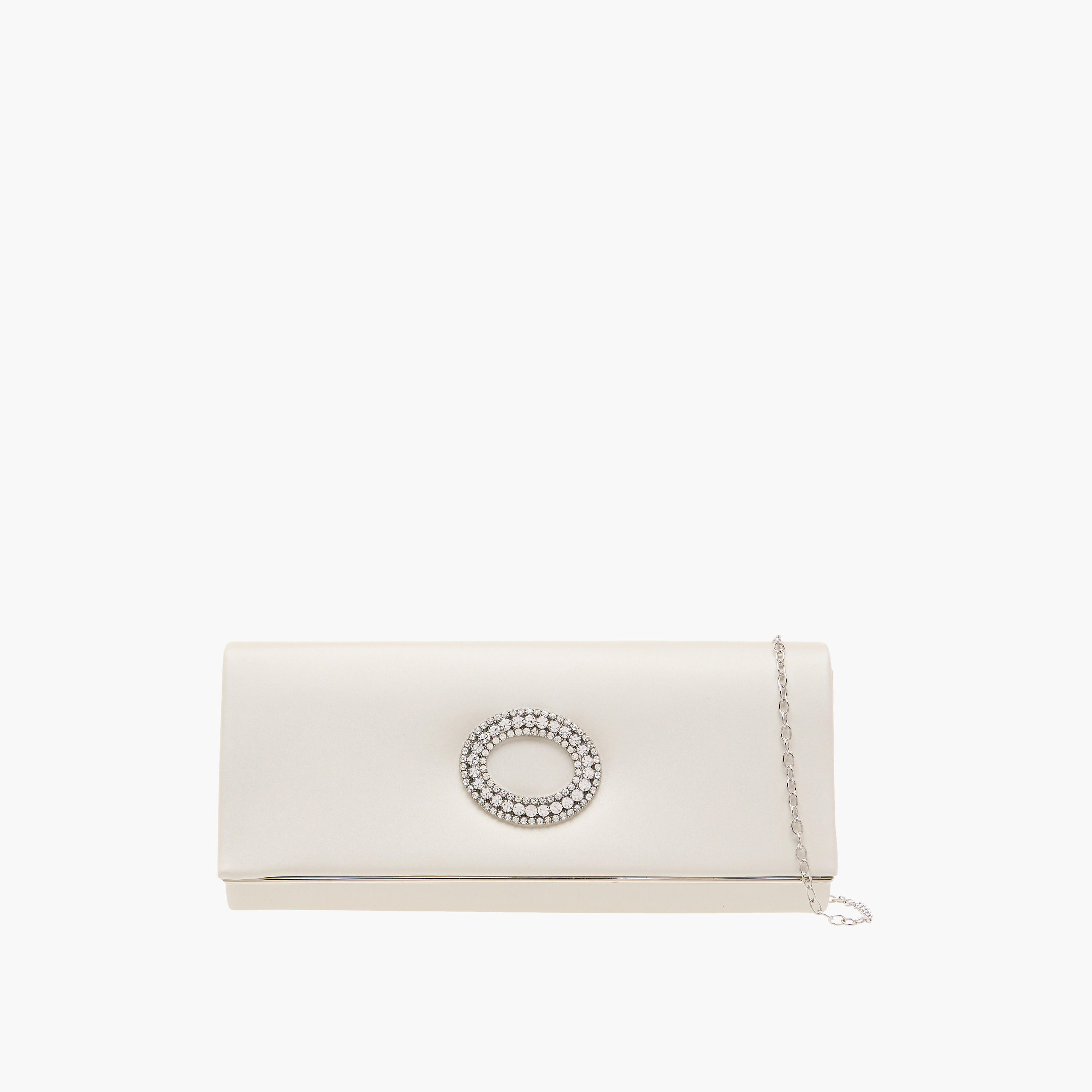 شنطة كلاتش مزينة بزر إغلاق وحزام سلسلة من فلورا بيلا-women-bagsandwallets-handbags-image-1