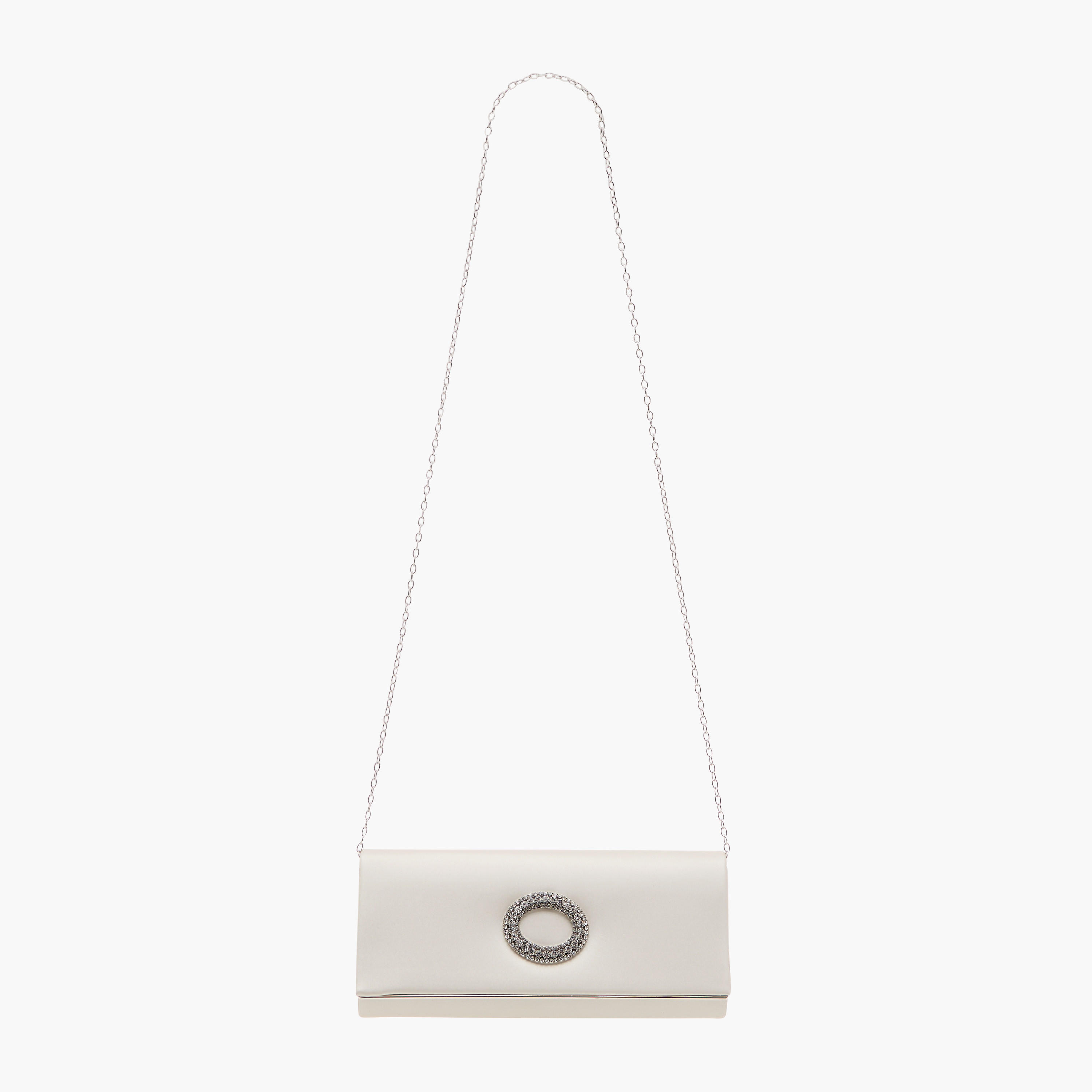 شنطة كلاتش مزينة بزر إغلاق وحزام سلسلة من فلورا بيلا-women-bagsandwallets-handbags-image-2