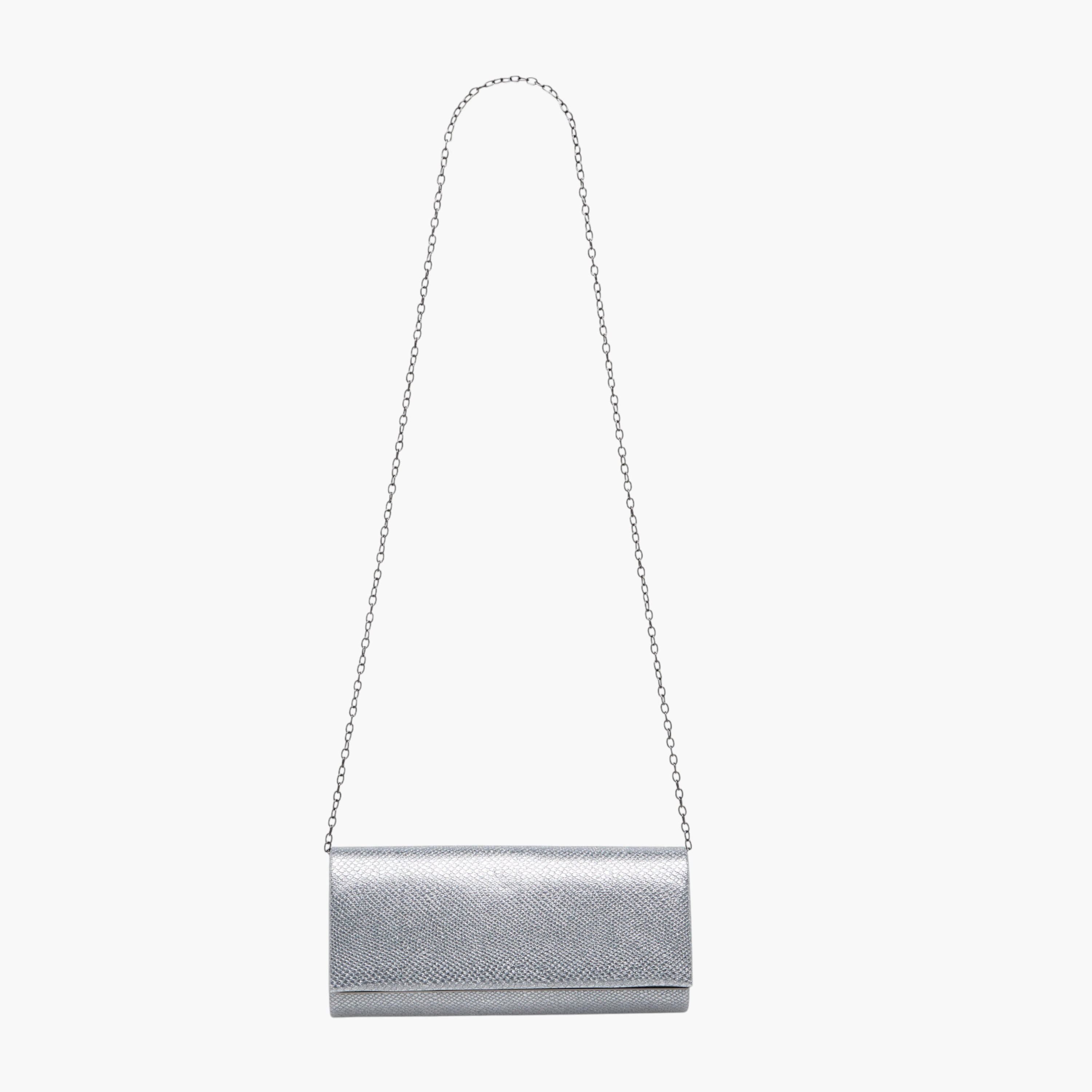 شنطة كلاتش بارزة الملمس بحزام سلسلة قابل للفصل من فلورا بيلا-women-bagsandwallets-handbags-image-2