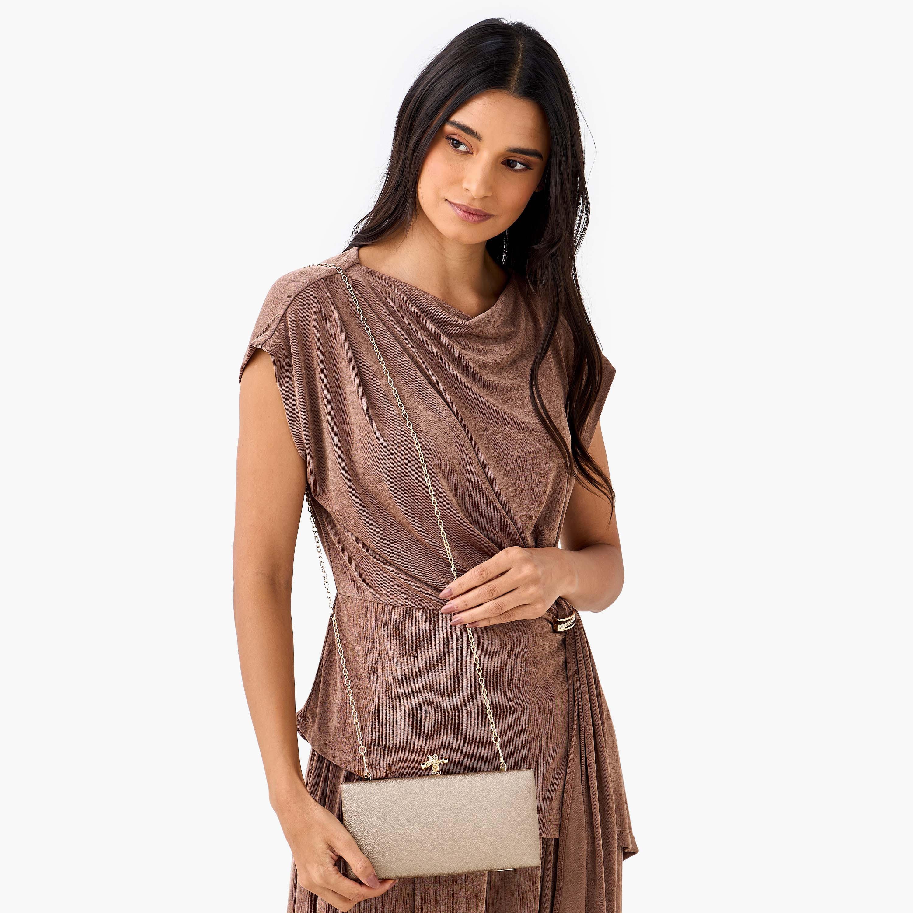 Flora Bella Solid Clutch with Chain Strap-women-bagsandwallets-handbags-image-2