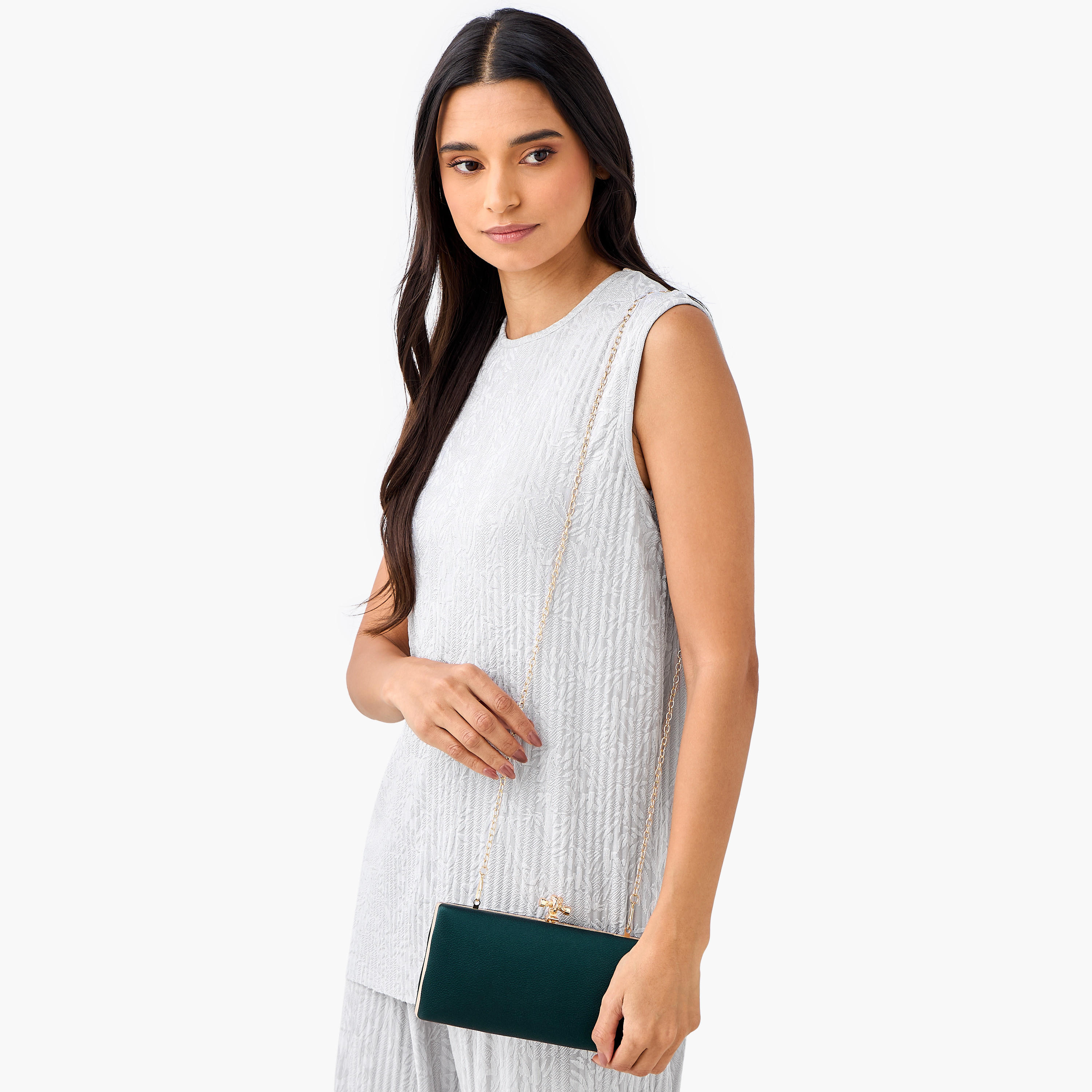 Flora Bella Solid Clutch with Chain Strap-women-bagsandwallets-handbags-image-2