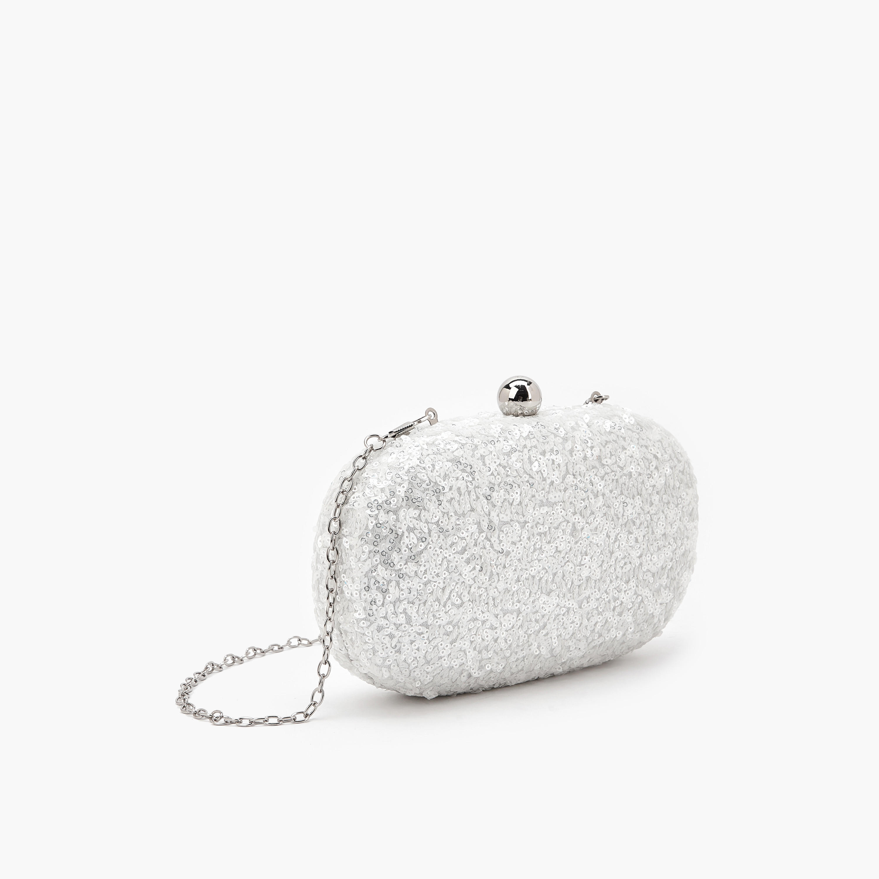 شنطة كلاتش مزينة بالترتر بحزام سلسلة من فلورا بيلا-women-bagsandwallets-handbags-image-3