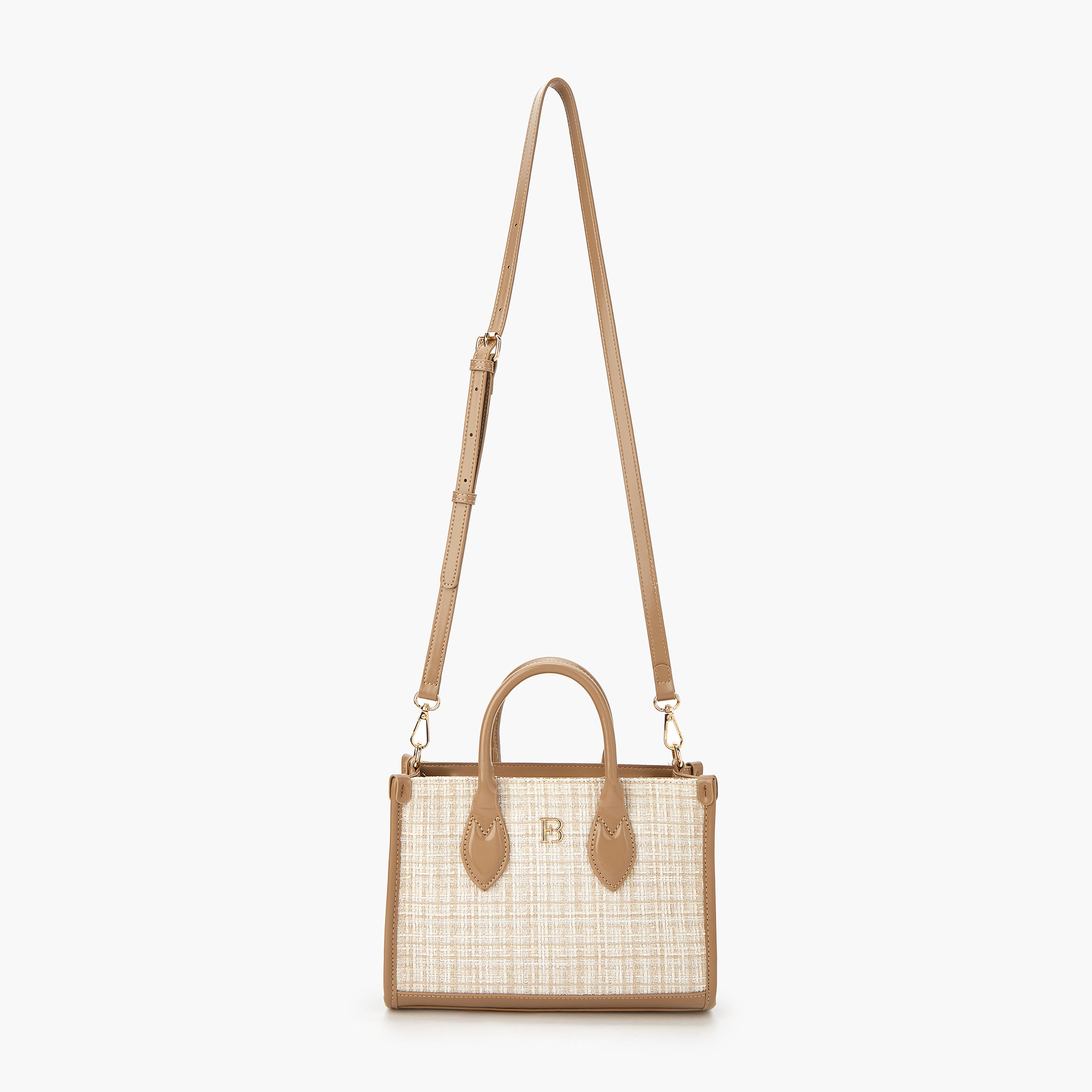 Flora Bella Textured Tote Bag with Detachable Strap and Zip Closure-women-bagsandwallets-handbags-image-2