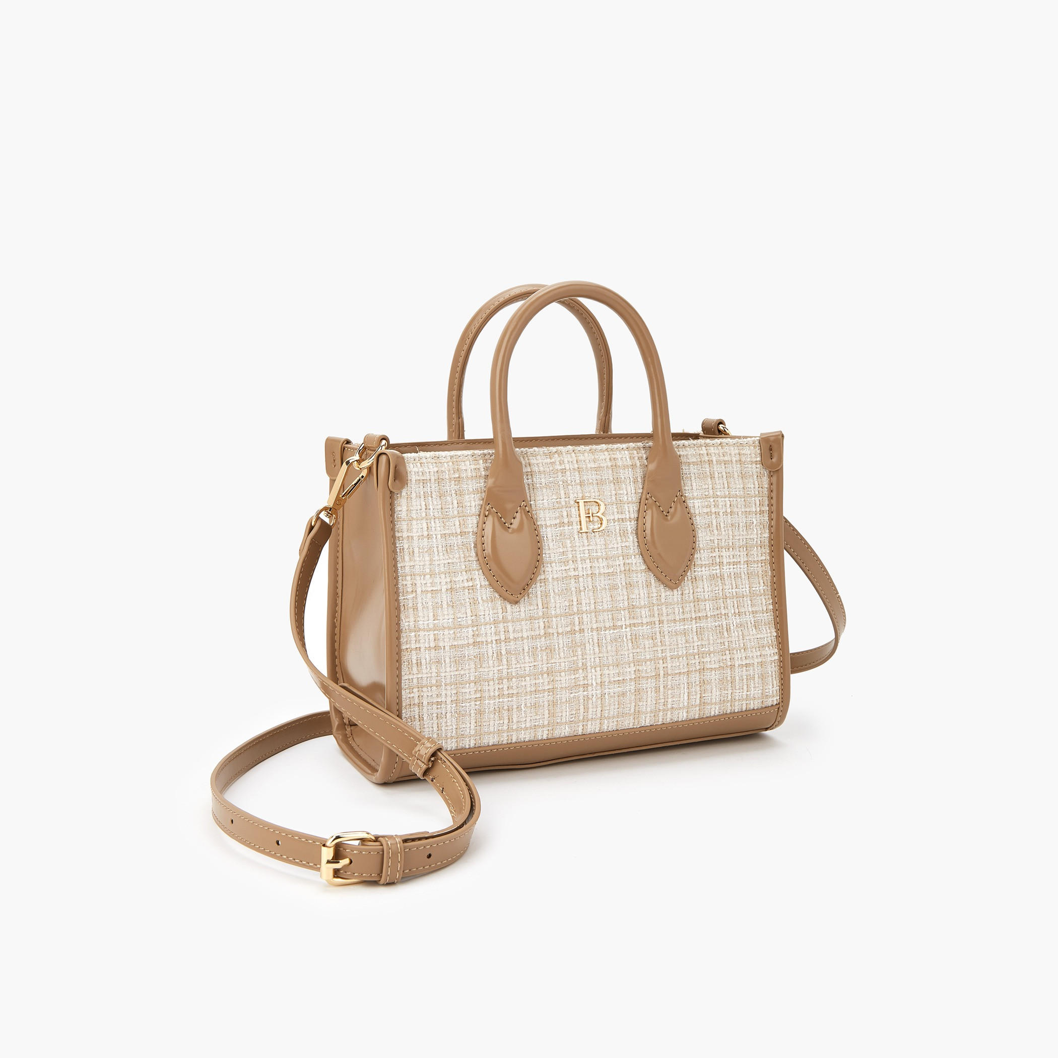 Flora Bella Textured Tote Bag with Detachable Strap and Zip Closure-women-bagsandwallets-handbags-image-3