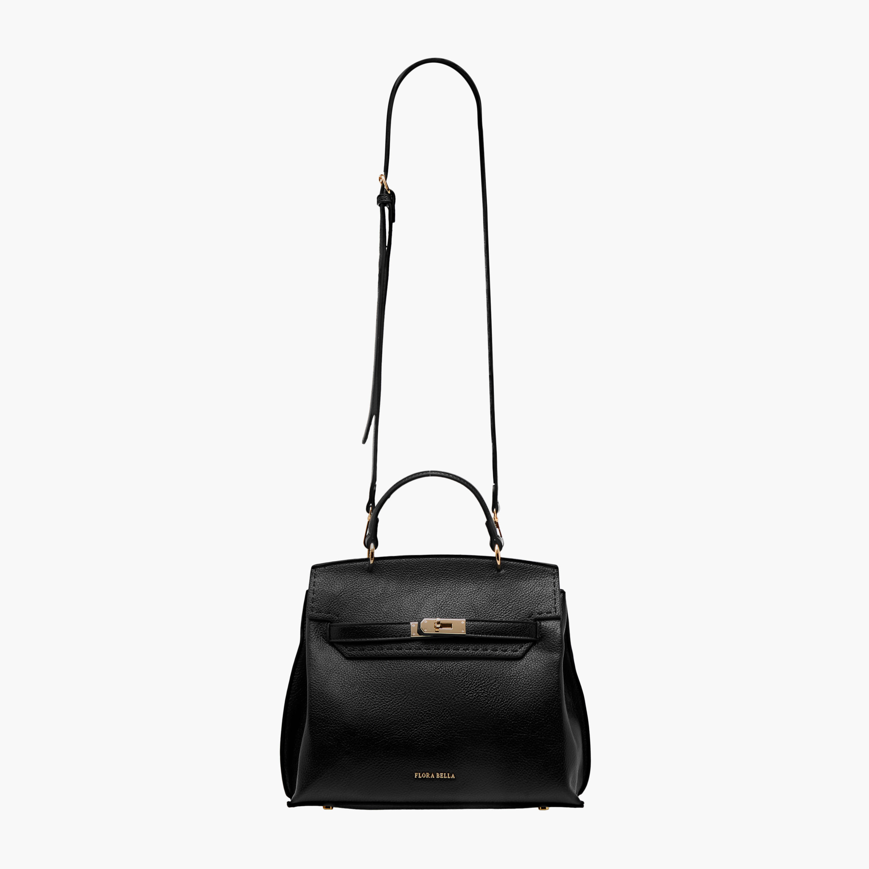 Flora Bella Solid Satchel Bag with Twist Lock Closure-women-bagsandwallets-handbags-image-2