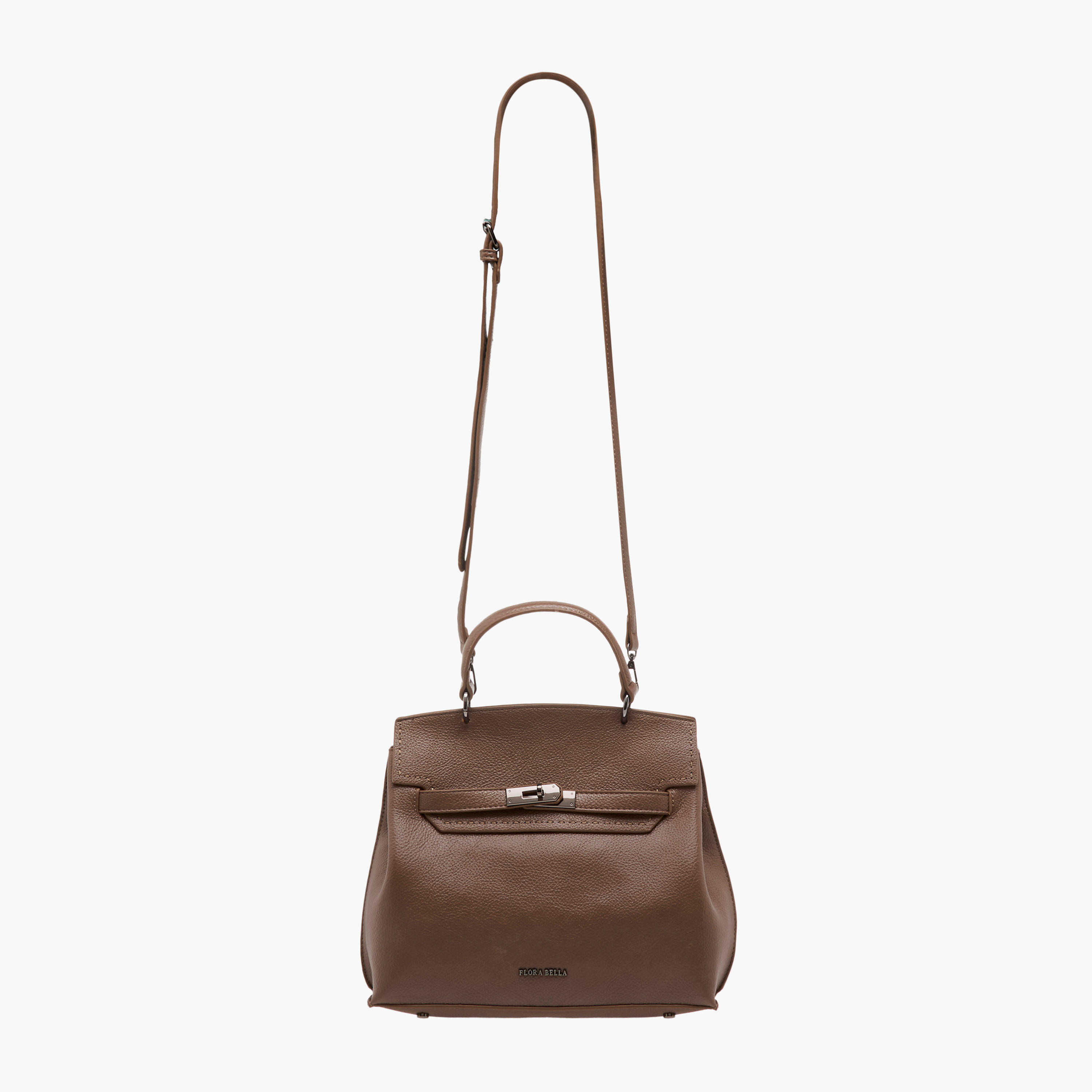 Flora Bella Solid Satchel Bag with Twist Lock Closure-women-bagsandwallets-handbags-image-3