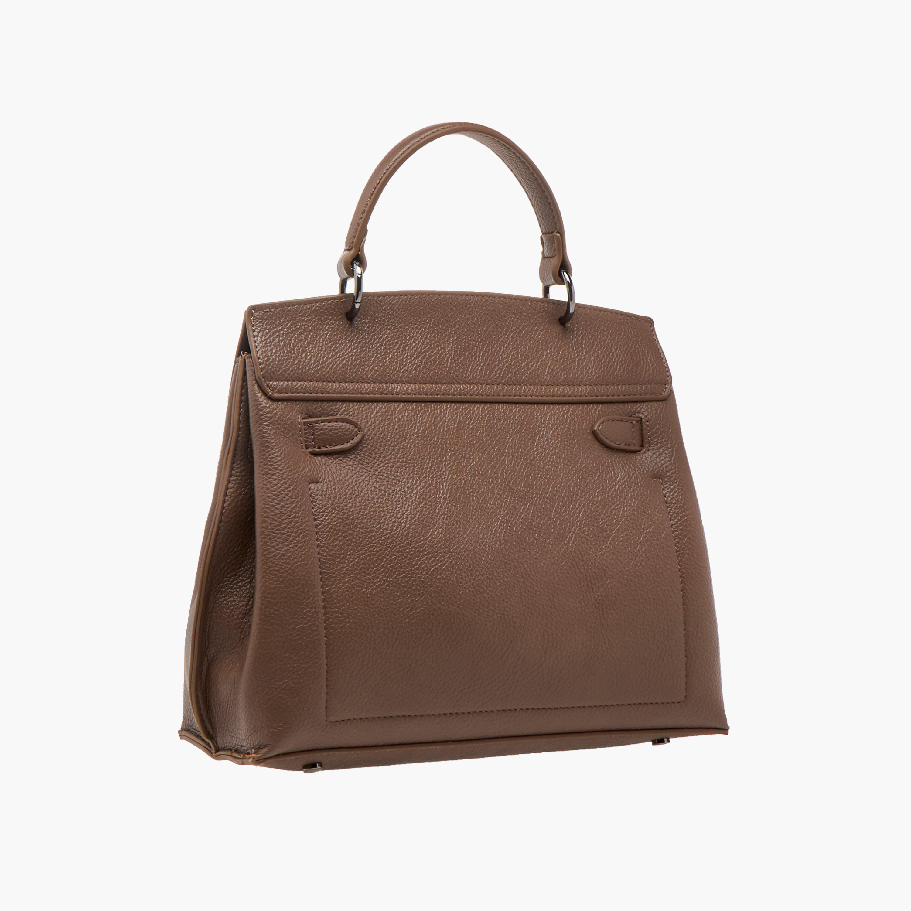 Flora Bella Solid Satchel Bag with Twist Lock Closure-women-bagsandwallets-handbags-image-4