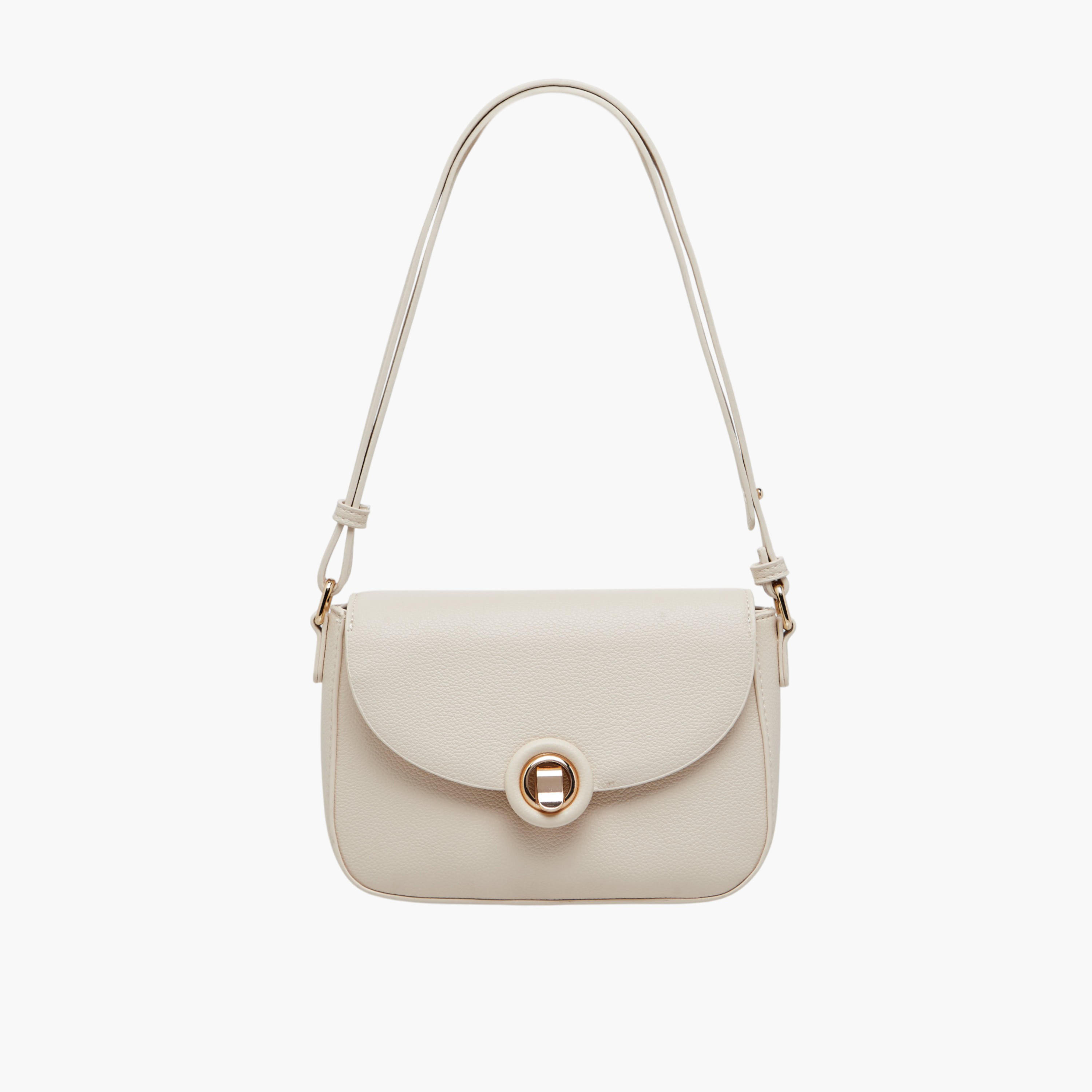 شنطة كتف سادة بطيّة إغلاق للنساء من فلورا بيلا-women-bagsandwallets-handbags-image-1
