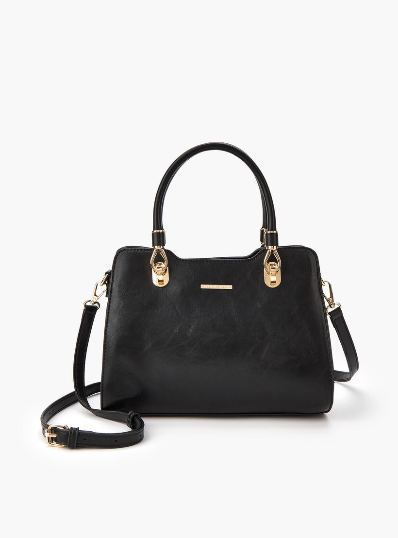 Flora Bella Solid Tote Bag with Double Handle and Zip Closure-women-bagsandwallets-handbags-image-1