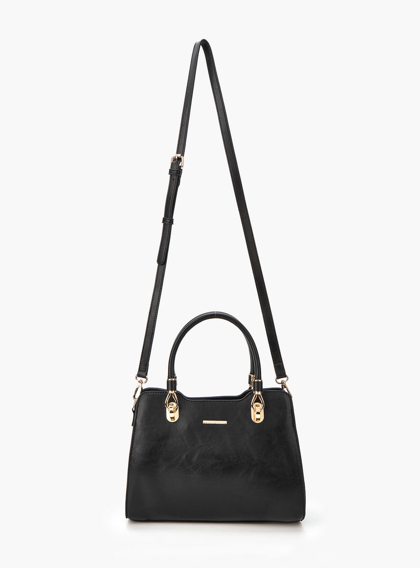 Flora Bella Solid Tote Bag with Double Handle and Zip Closure-women-bagsandwallets-handbags-image-2