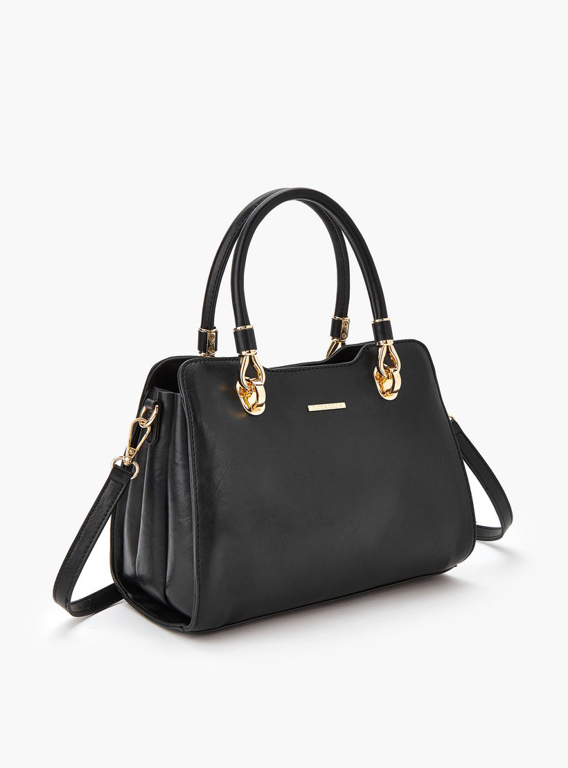 Flora Bella Solid Tote Bag with Double Handle and Zip Closure-women-bagsandwallets-handbags-image-4