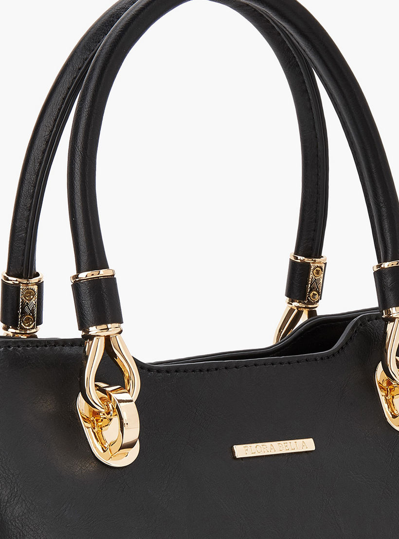 Flora Bella Solid Tote Bag with Double Handle and Zip Closure-women-bagsandwallets-handbags-image-5