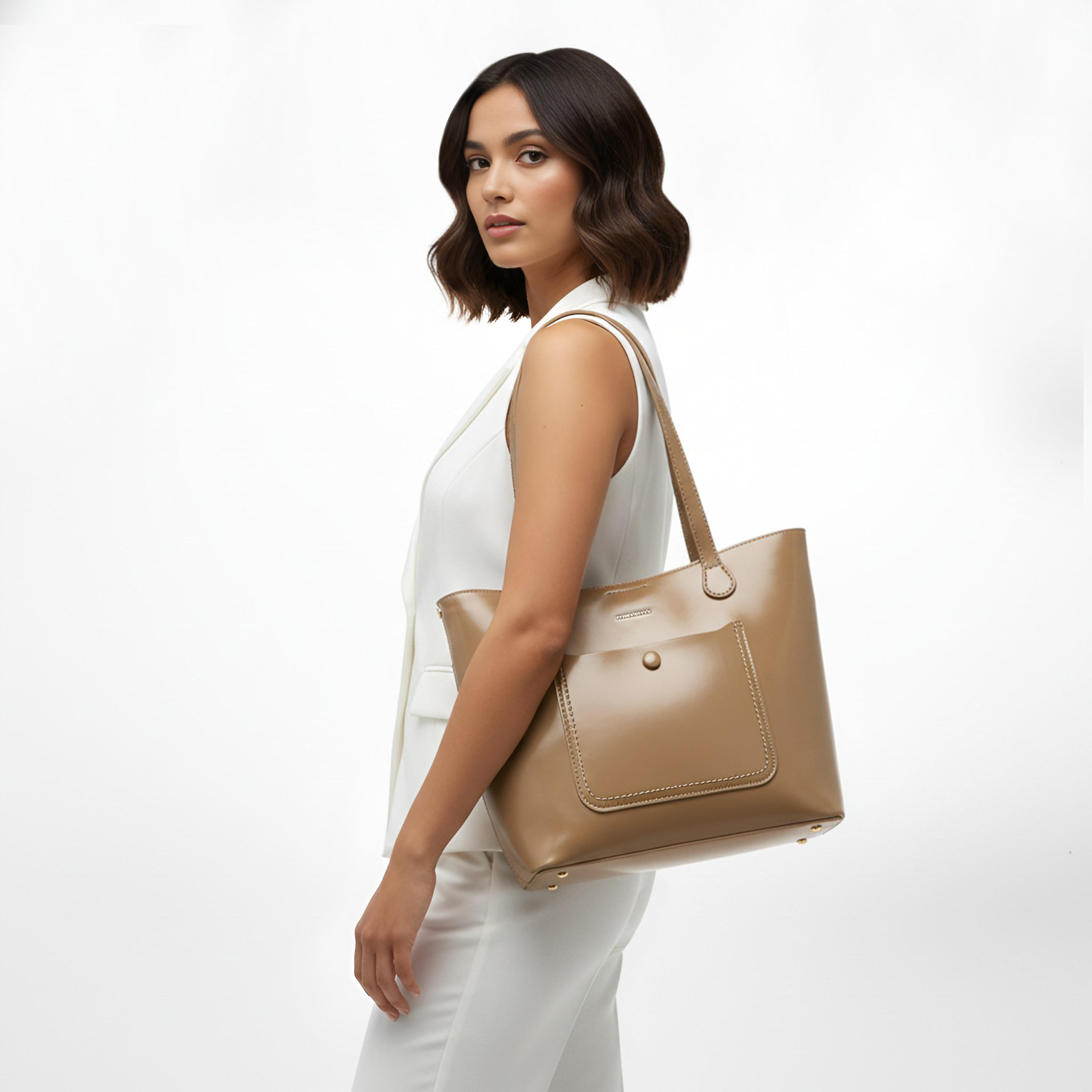 شنطة توتي سادة بسحاب إغلاق من فلورا بيلا-women-bagsandwallets-handbags-image-2