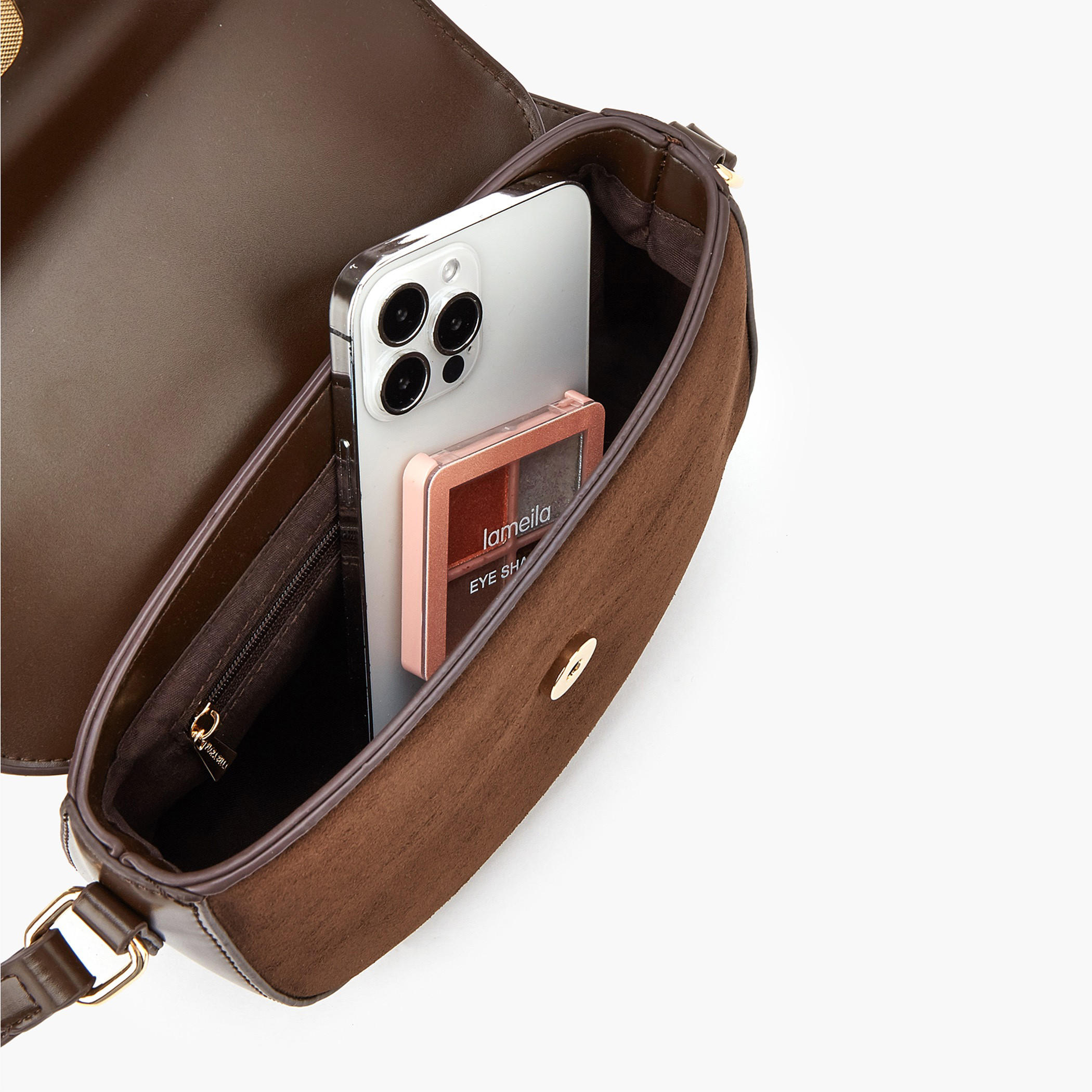 Flora Bella Solid Crossbody Bag with Adjustable Strap and Flap Closure-women-bagsandwallets-handbags-image-7