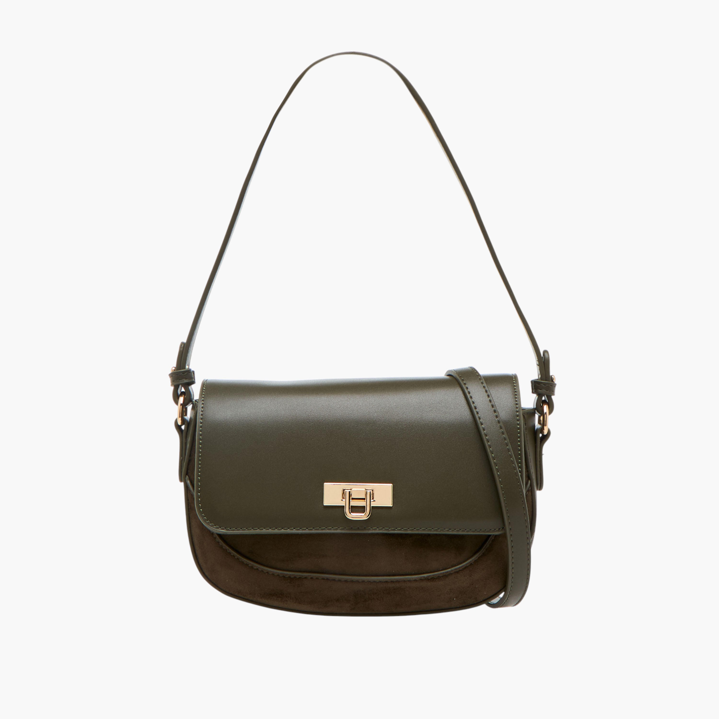 Flora Bella Solid Crossbody Bag with Twist Lock Closure-women-bagsandwallets-handbags-image-1