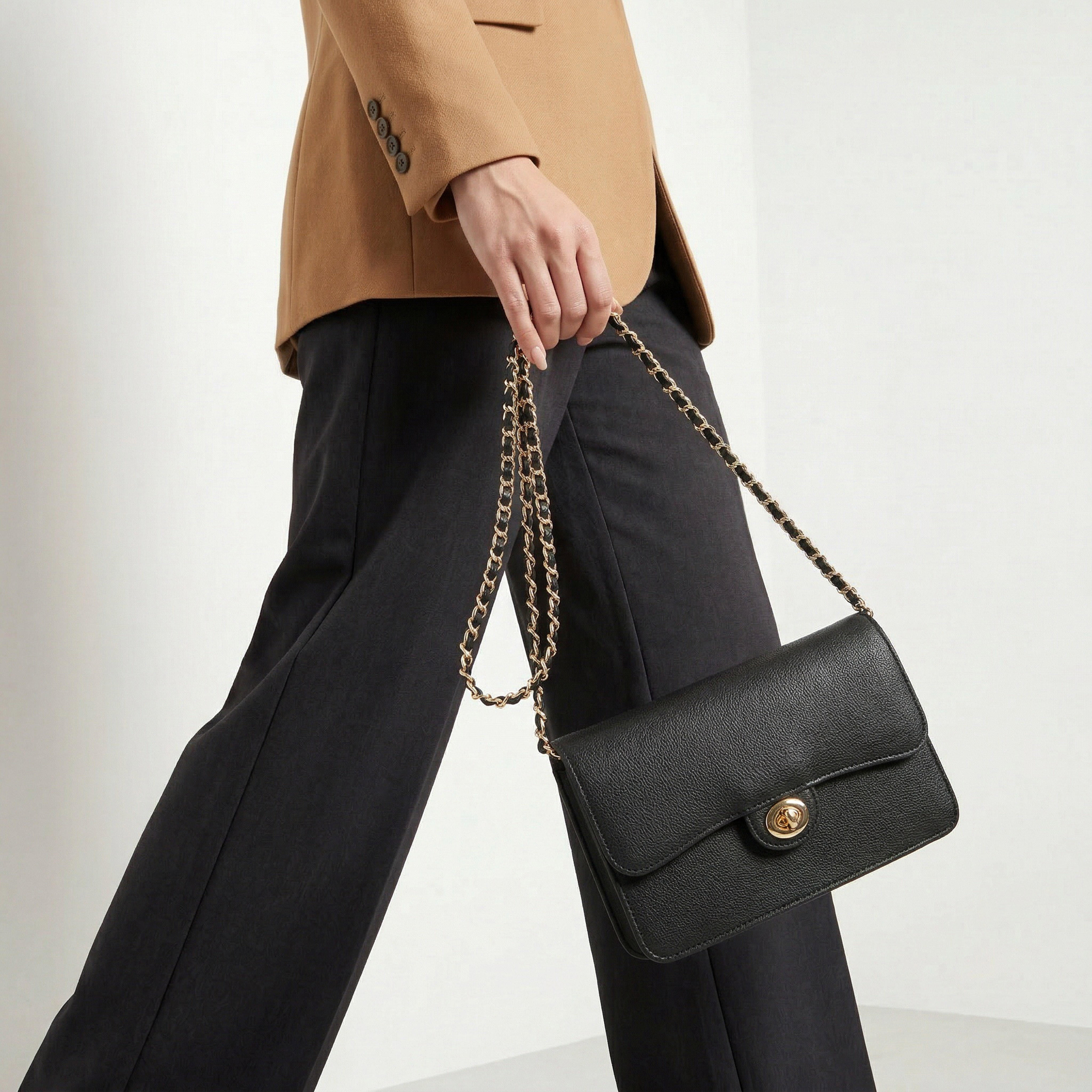 Flora Bella Textured Crossbody Bag with Twist Lock Closure-women-bagsandwallets-handbags-image-2