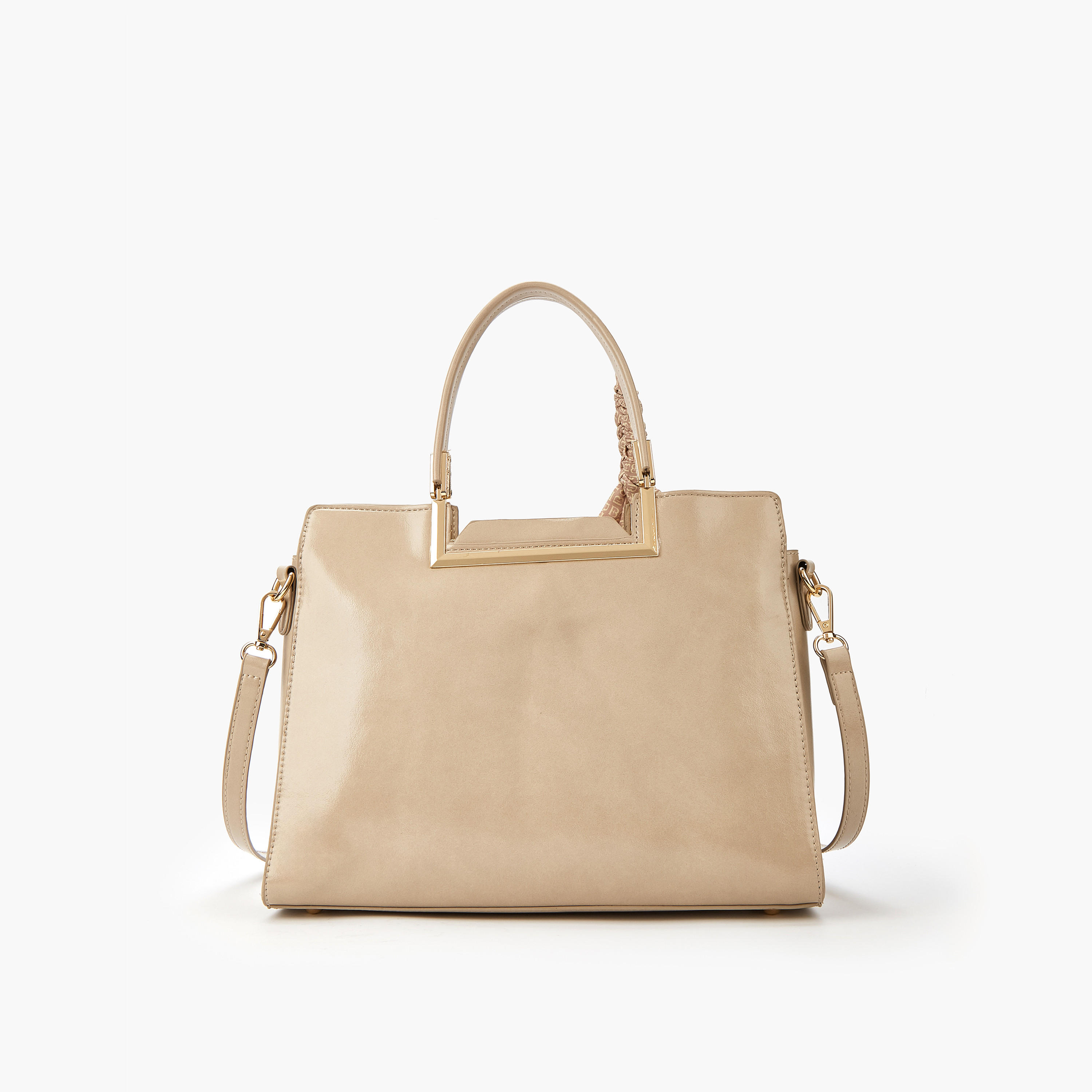 Flora Bella Solid Tote Bag with Scarf Detail and Double Handle-women-bagsandwallets-handbags-image-5