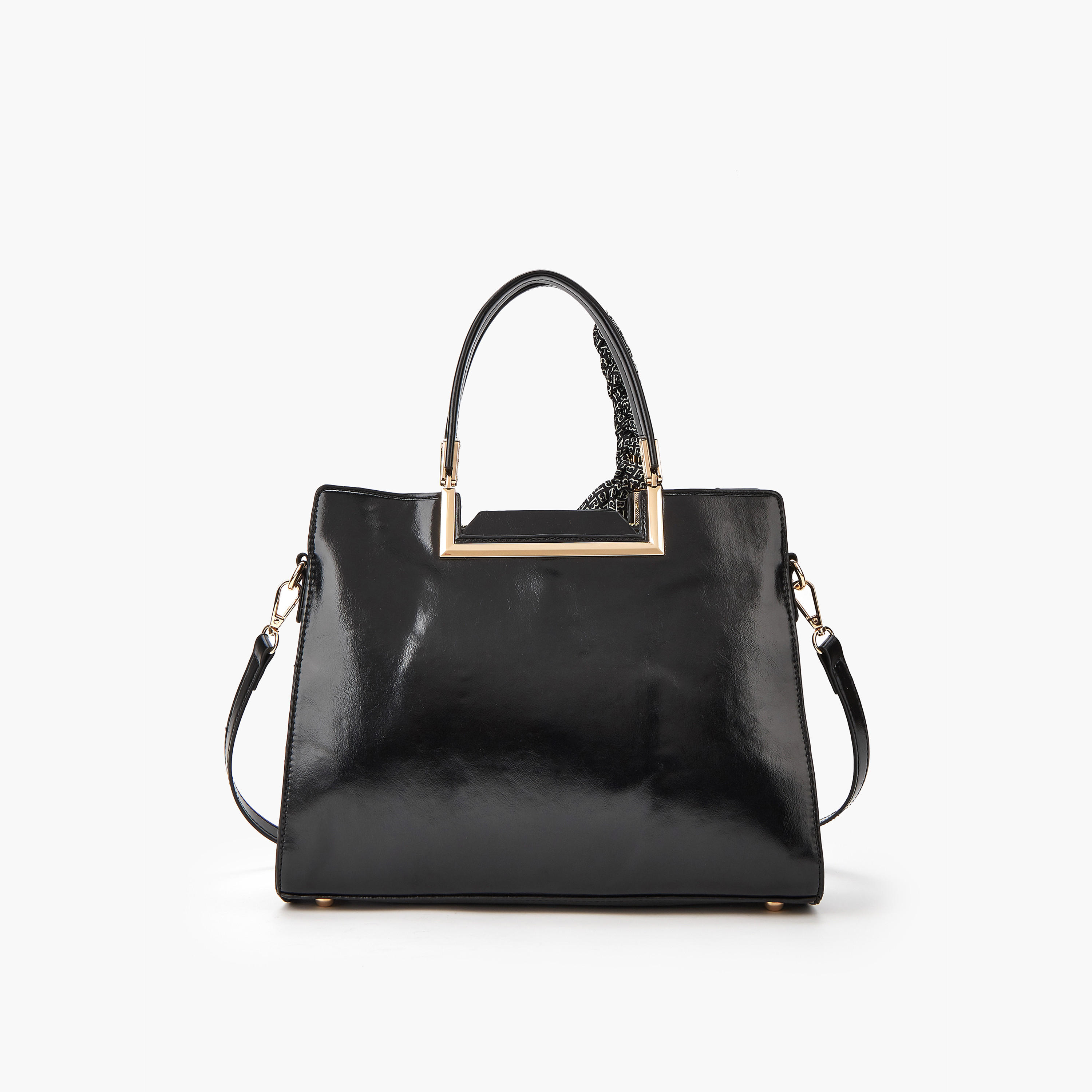 Flora Bella Solid Tote Bag with Scarf Detail and Double Handle-women-bagsandwallets-handbags-image-5