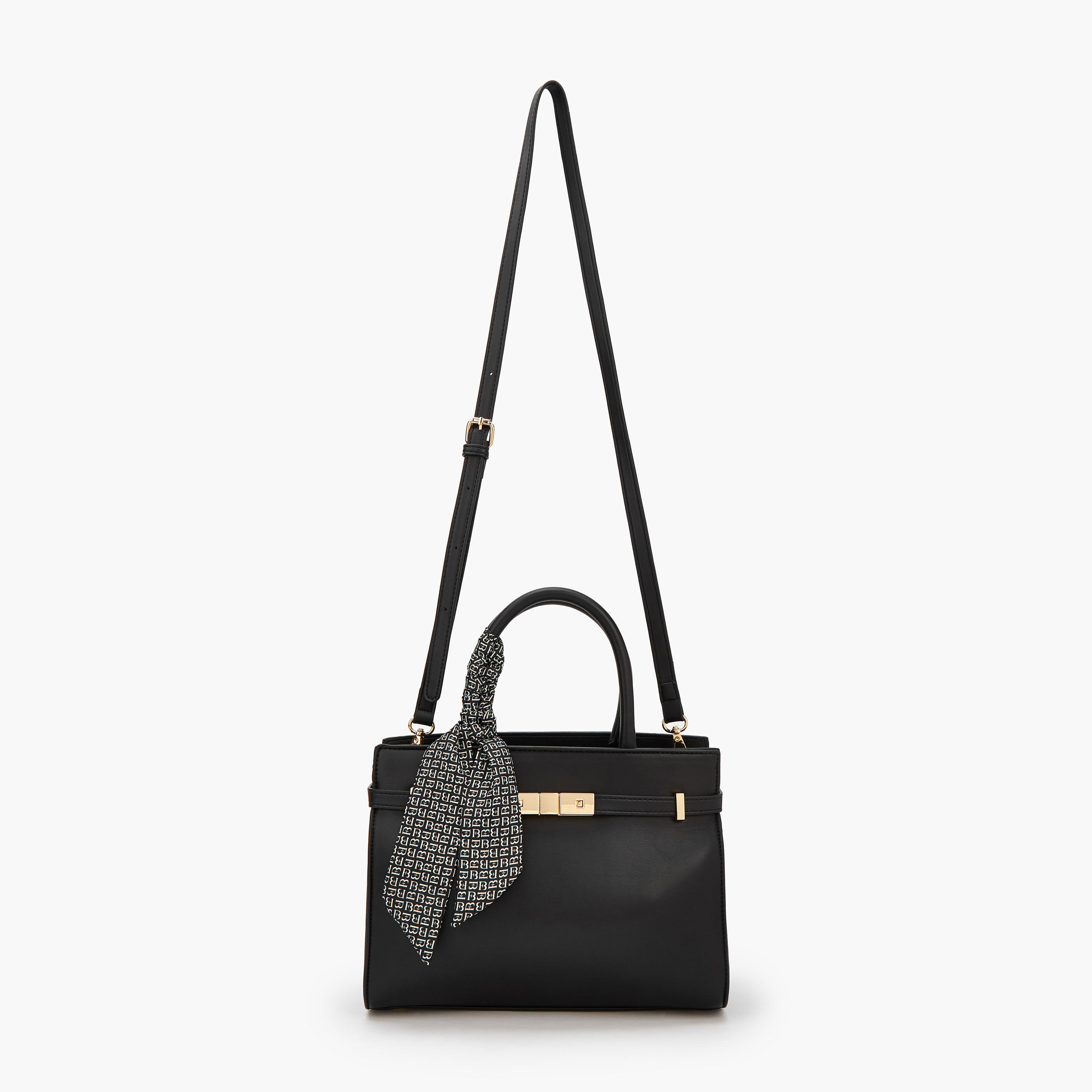 Flora Bella Scarf Accent Tote Bag with Detachable Shoulder Strap-women-bagsandwallets-handbags-image-2