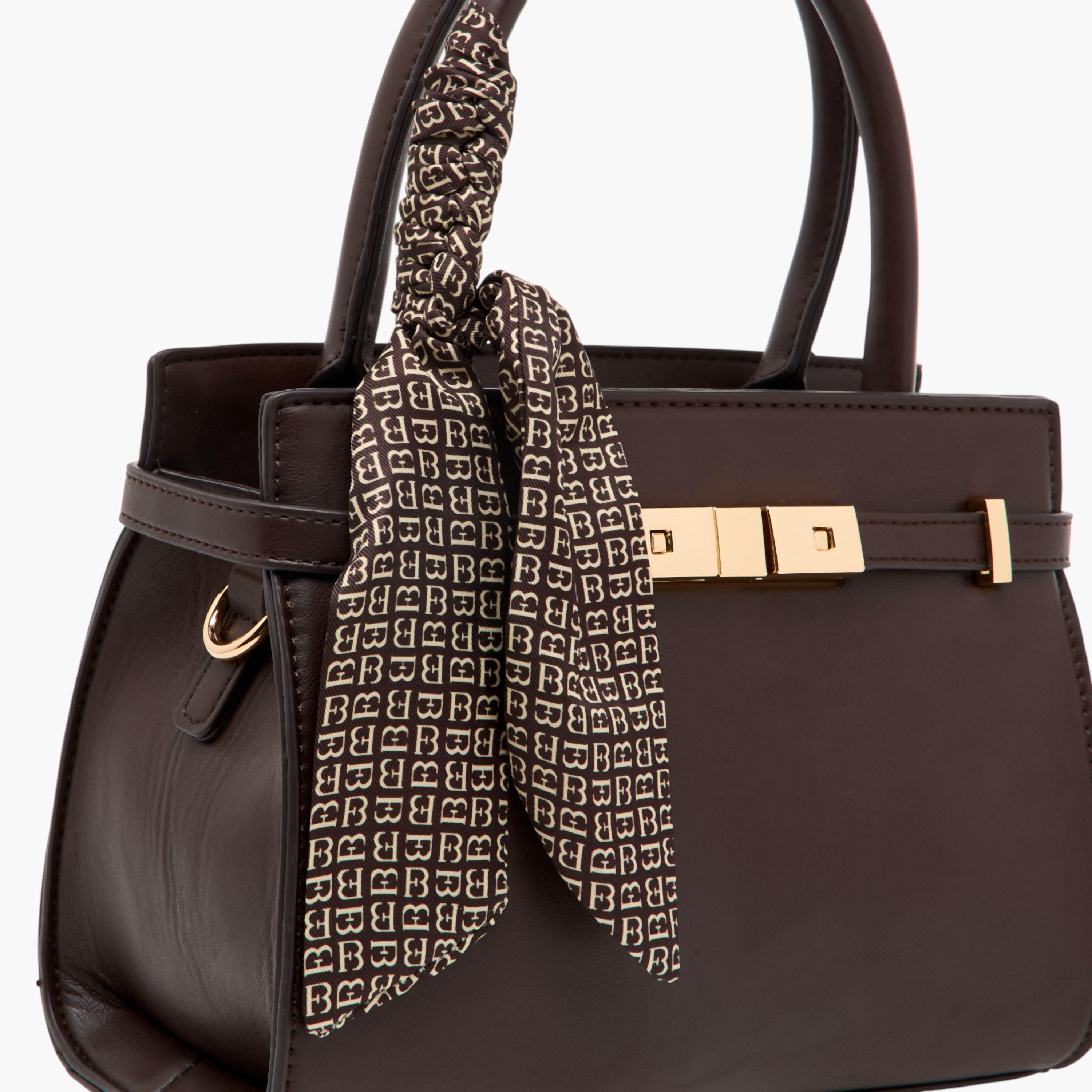 Flora Bella Solid Tote Bag with Scarf Detail-women-bagsandwallets-handbags-image-4