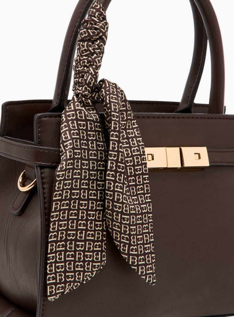 Flora Bella Solid Tote Bag with Scarf Detail-women-bagsandwallets-handbags-image-4