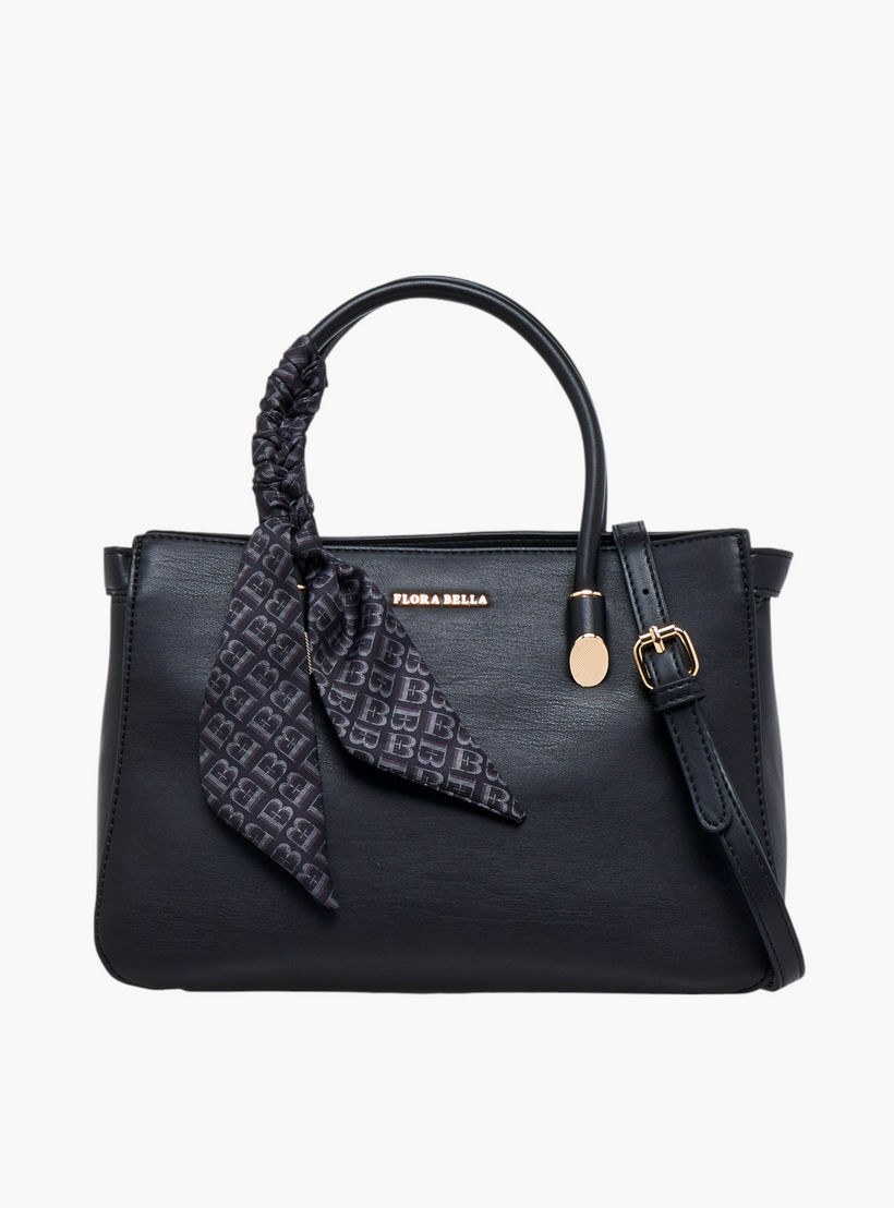شنطة توت بحزام قابل للفصل وسحاب إغلاق وتزيينات وشاح من فلورا بيلا-women-bagsandwallets-handbags-image-1
