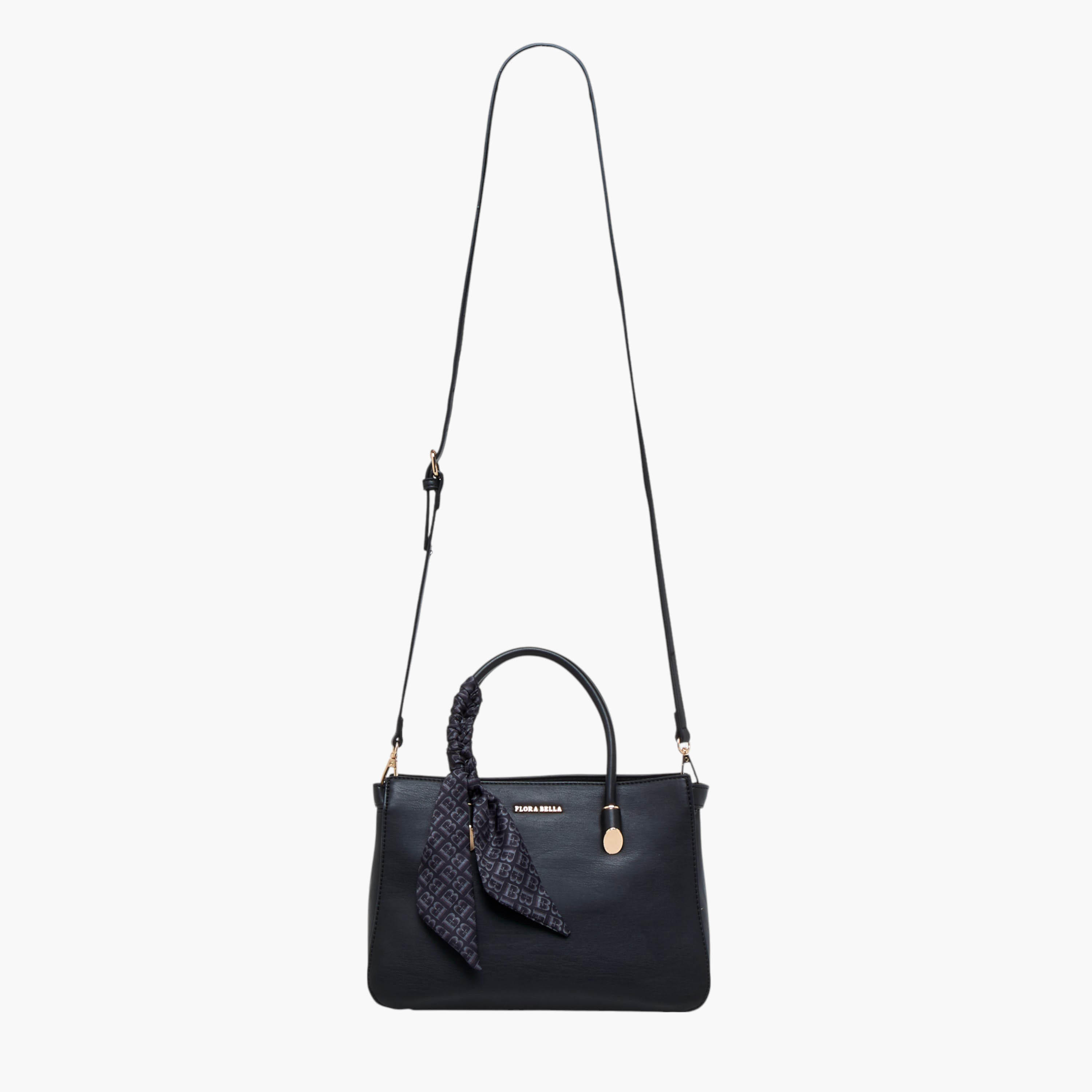 شنطة توت بحزام قابل للفصل وسحاب إغلاق وتزيينات وشاح من فلورا بيلا-women-bagsandwallets-handbags-image-3