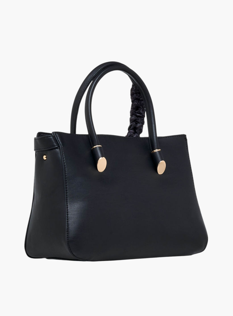 شنطة توت بحزام قابل للفصل وسحاب إغلاق وتزيينات وشاح من فلورا بيلا-women-bagsandwallets-handbags-image-4