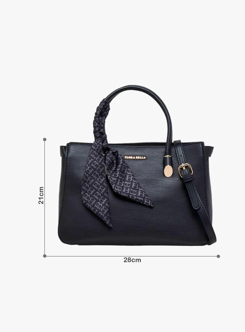 شنطة توت بحزام قابل للفصل وسحاب إغلاق وتزيينات وشاح من فلورا بيلا-women-bagsandwallets-handbags-image-2