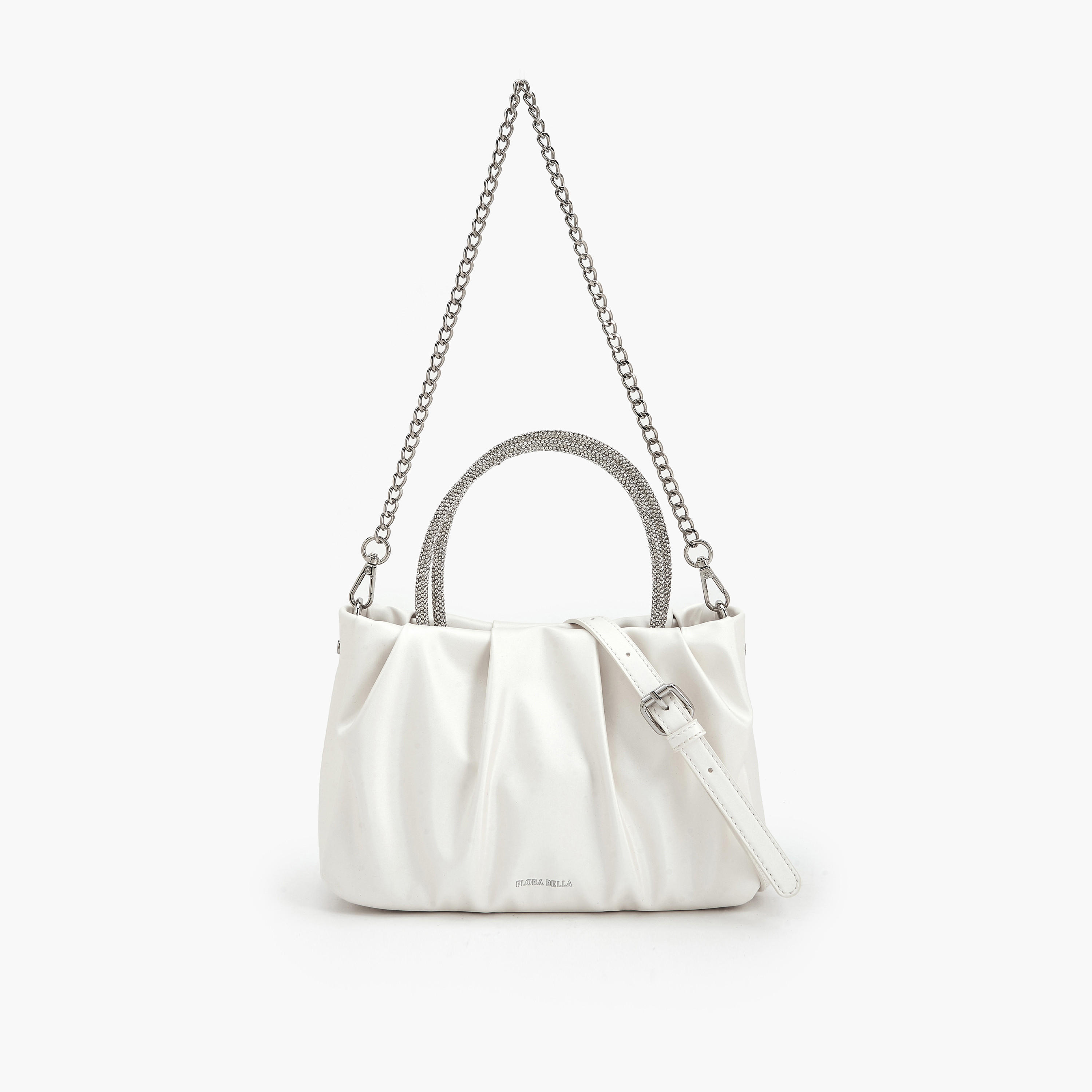 شنطة توت كشكش بمقبض مزين بالحجر من فلورا بيلا-women-bagsandwallets-handbags-image-1