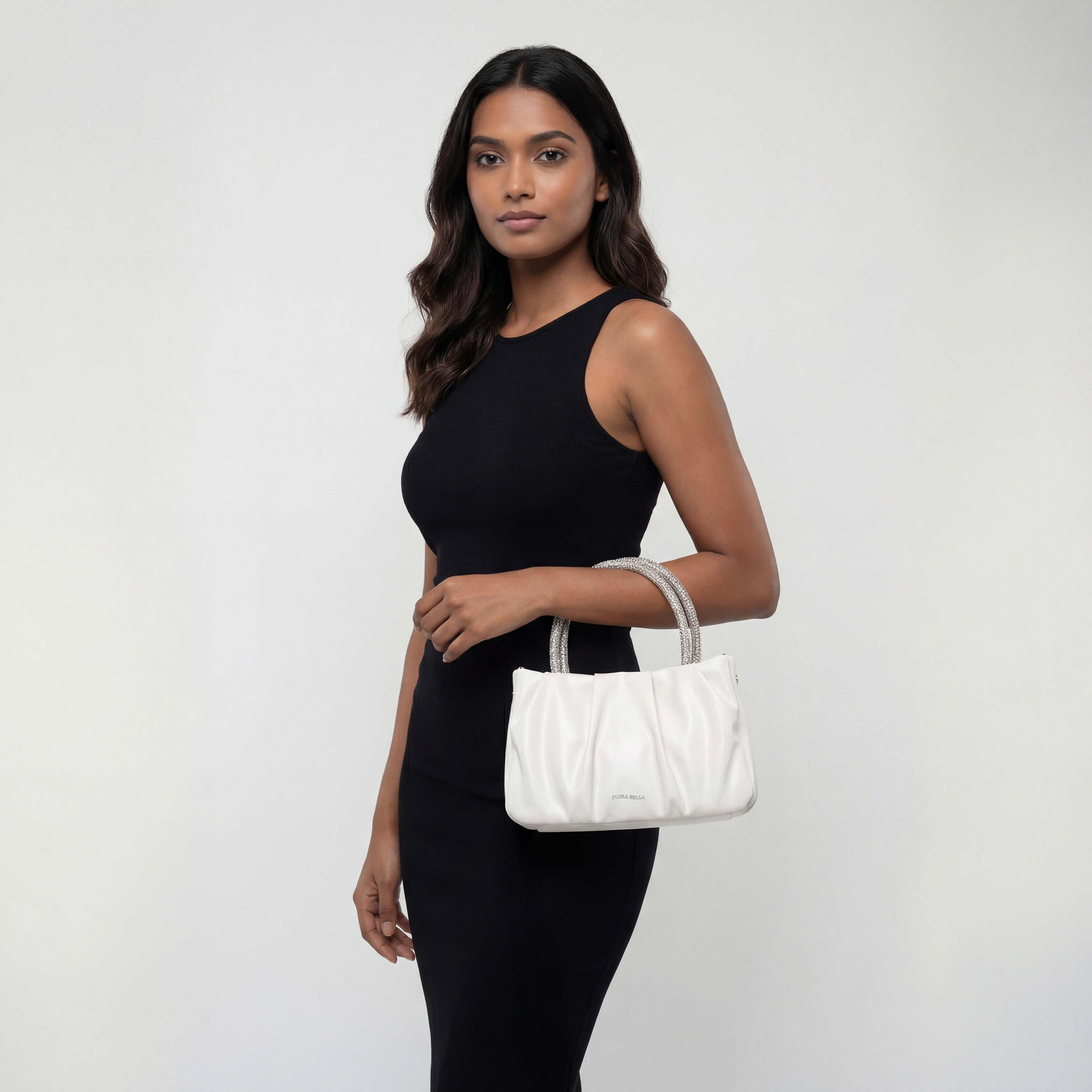 شنطة توت كشكش بمقبض مزين بالحجر من فلورا بيلا-women-bagsandwallets-handbags-image-2