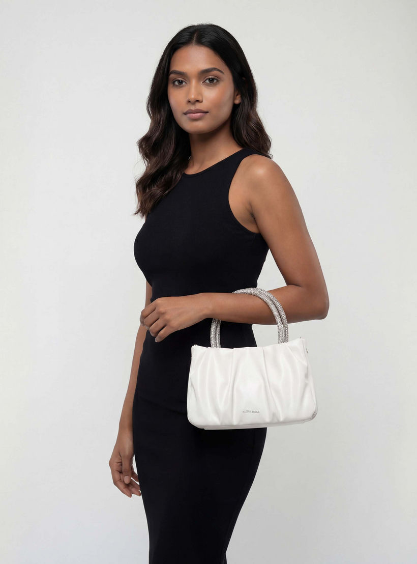 شنطة توت كشكش بمقبض مزين بالحجر من فلورا بيلا-women-bagsandwallets-handbags-image-2