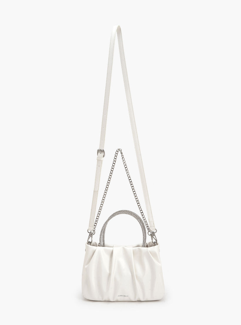 شنطة توت كشكش بمقبض مزين بالحجر من فلورا بيلا-women-bagsandwallets-handbags-image-3