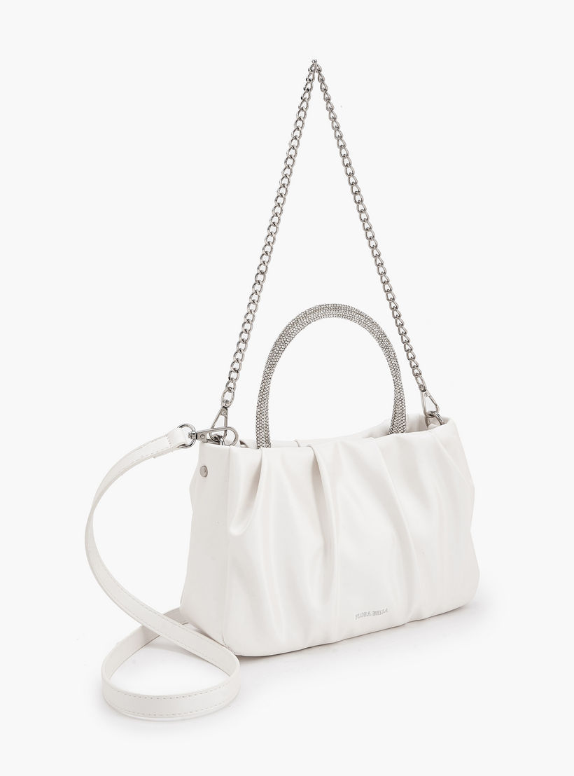 شنطة توت كشكش بمقبض مزين بالحجر من فلورا بيلا-women-bagsandwallets-handbags-image-4