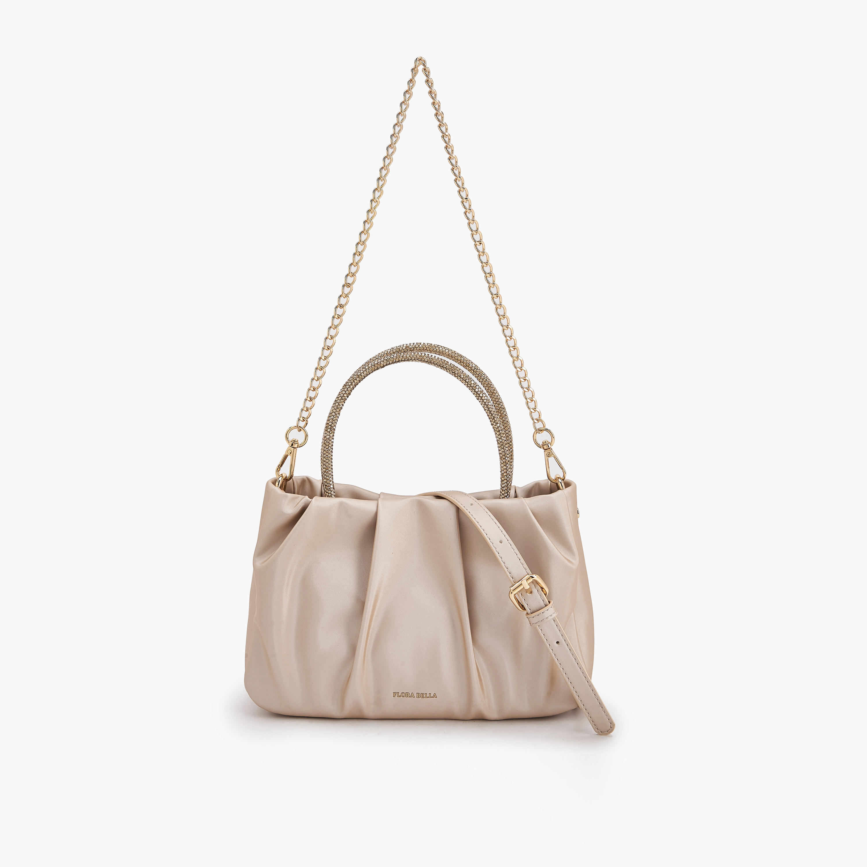 شنطة توت كشكش بمقبض مزين بالحجر من فلورا بيلا-women-bagsandwallets-handbags-image-1