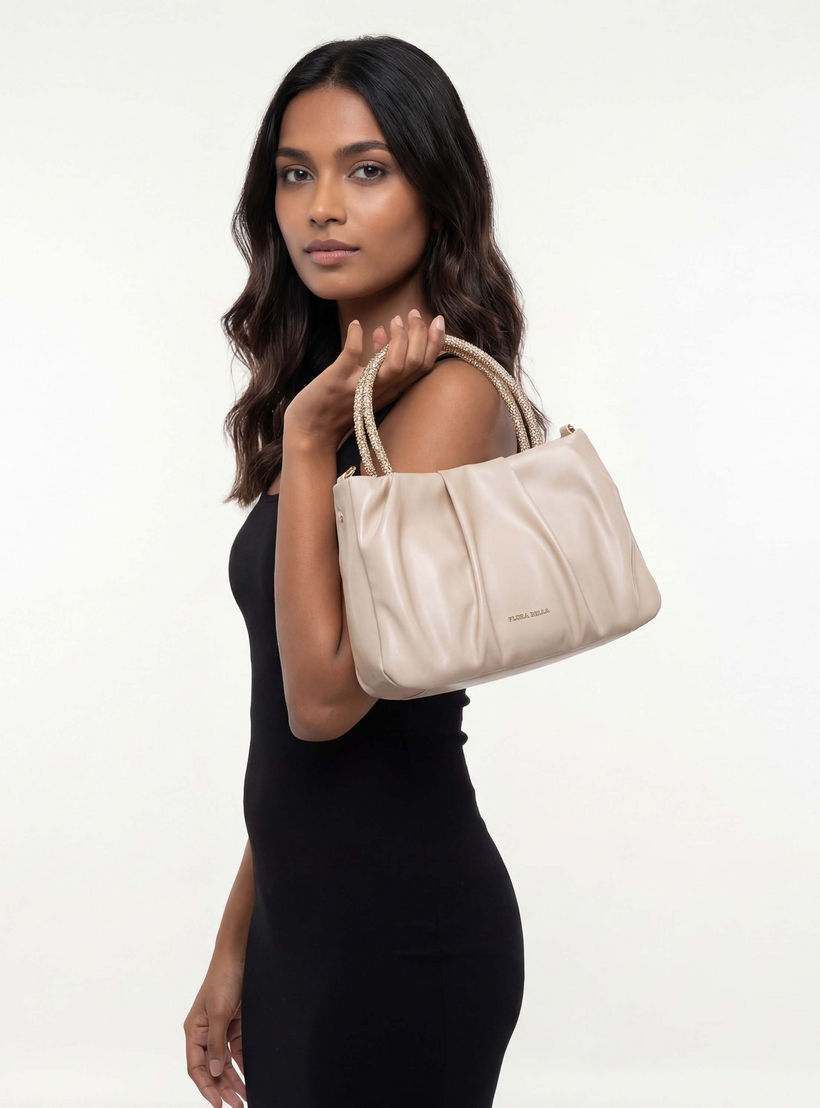 شنطة توت كشكش بمقبض مزين بالحجر من فلورا بيلا-women-bagsandwallets-handbags-image-2