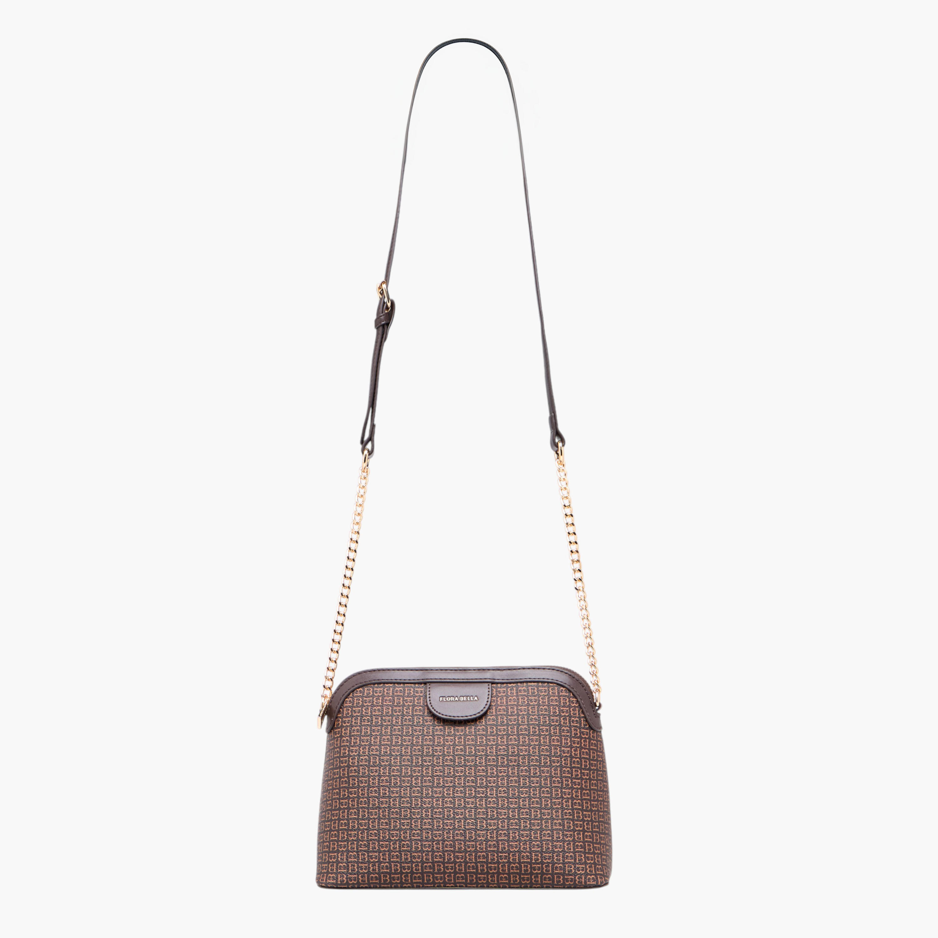 شنطة كروس بودي بطبعات مونوجرام وحزام سلسلة من فلورا بيلا-women-bagsandwallets-handbags-image-2