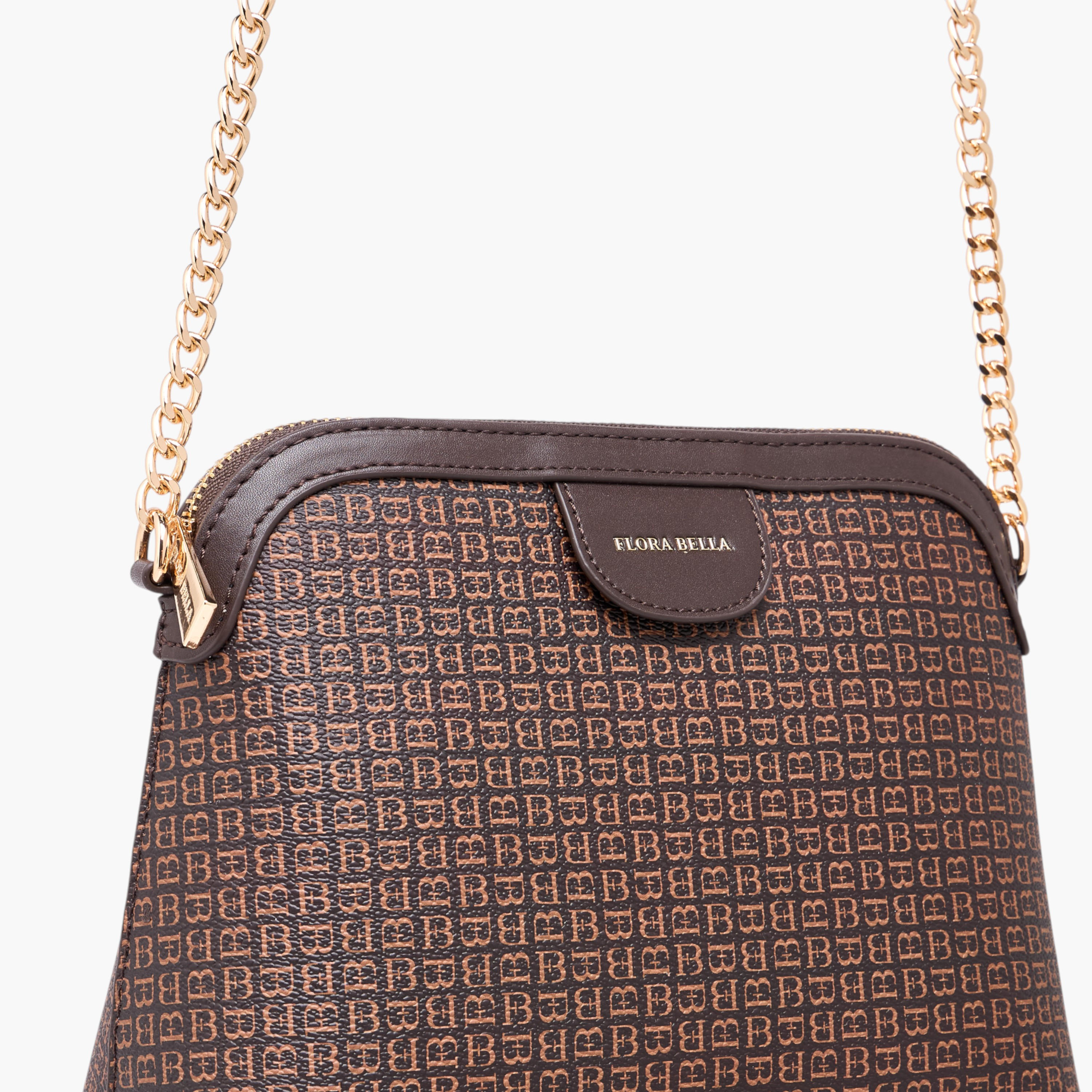 شنطة كروس بودي بطبعات مونوجرام وحزام سلسلة من فلورا بيلا-women-bagsandwallets-handbags-image-4