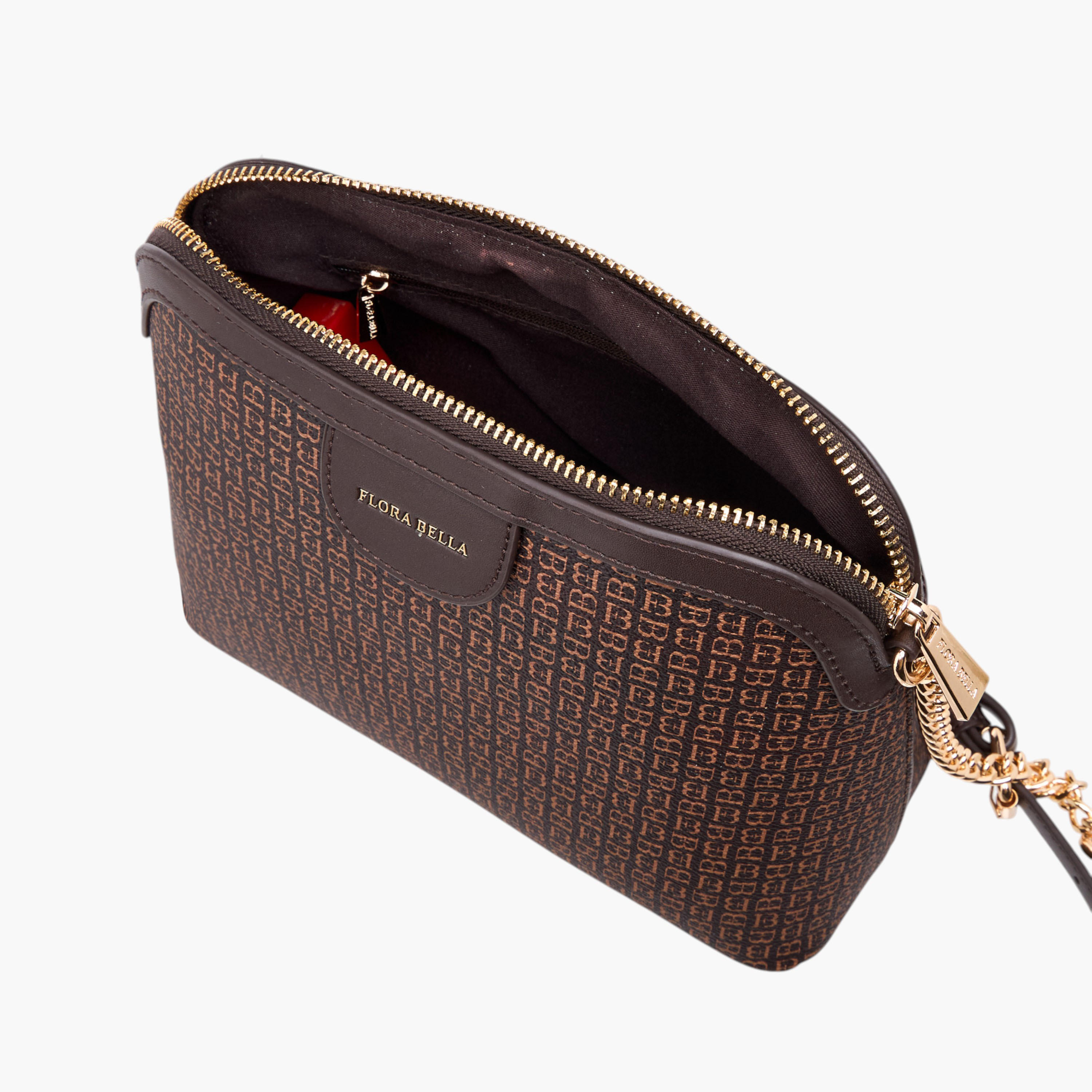 شنطة كروس بودي بطبعات مونوجرام وحزام سلسلة من فلورا بيلا-women-bagsandwallets-handbags-image-7