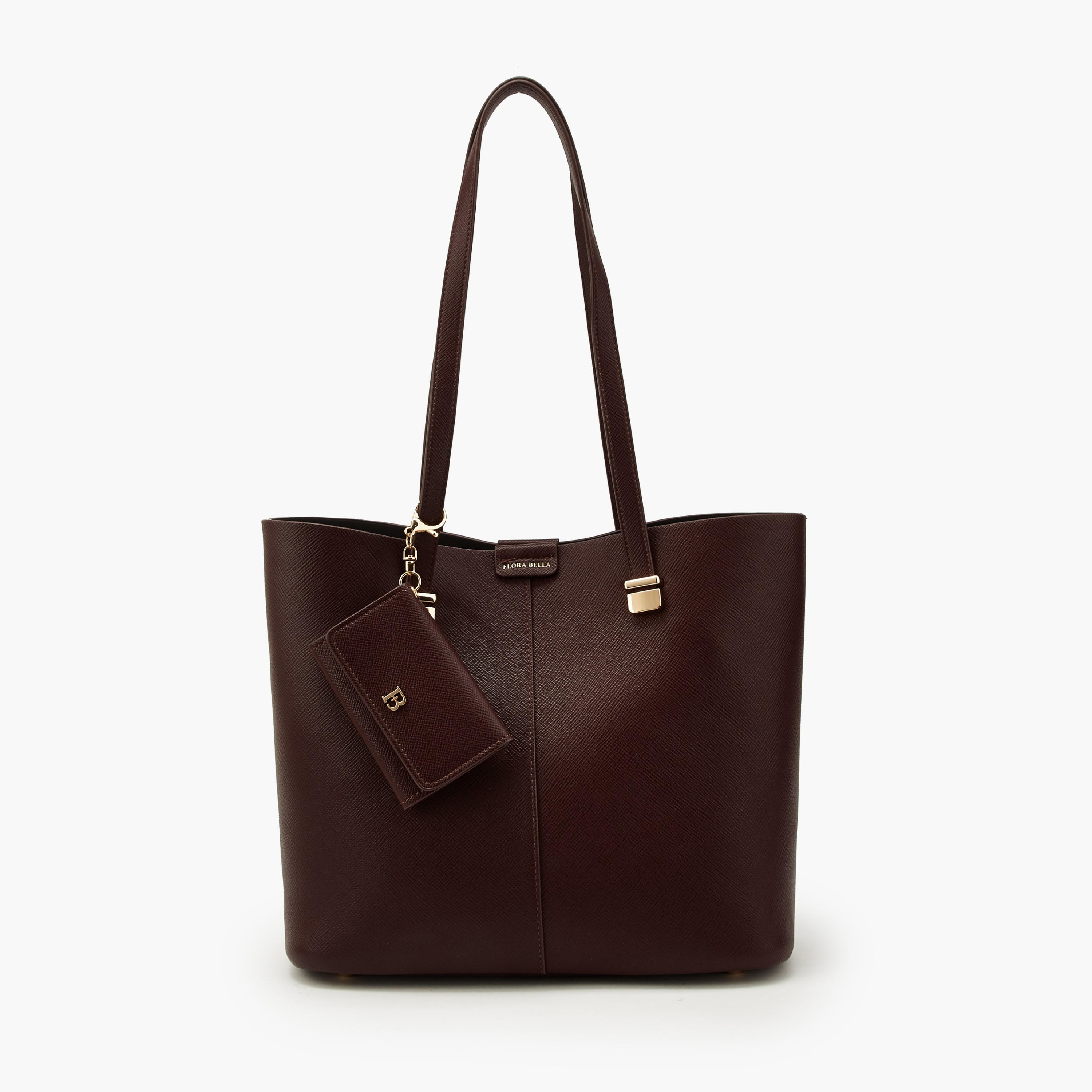 Flora Bella Textured Tote Bag with Pouch and Card Holder-women-bagsandwallets-handbags-image-6