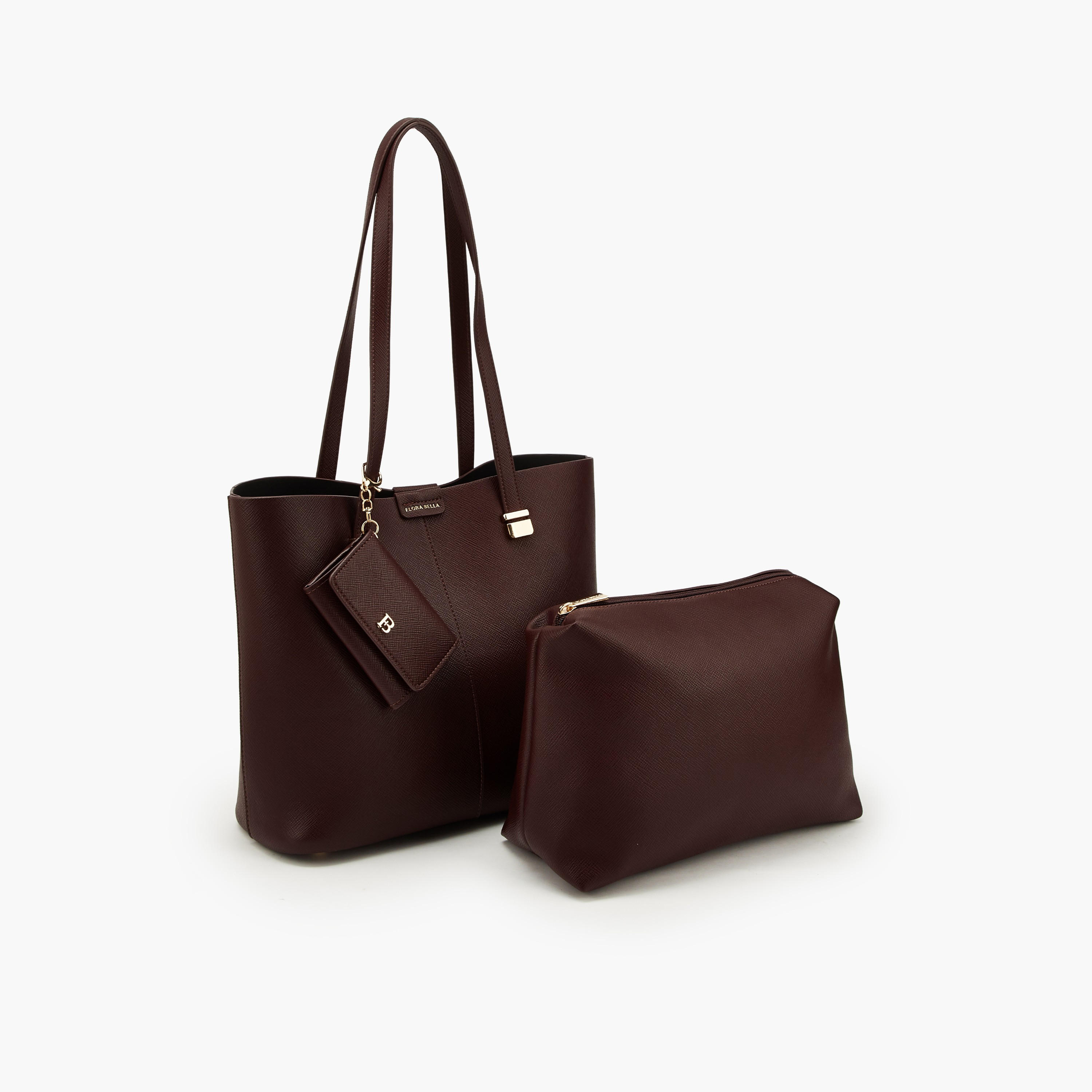 Flora Bella Textured Tote Bag with Pouch and Card Holder-women-bagsandwallets-handbags-image-7
