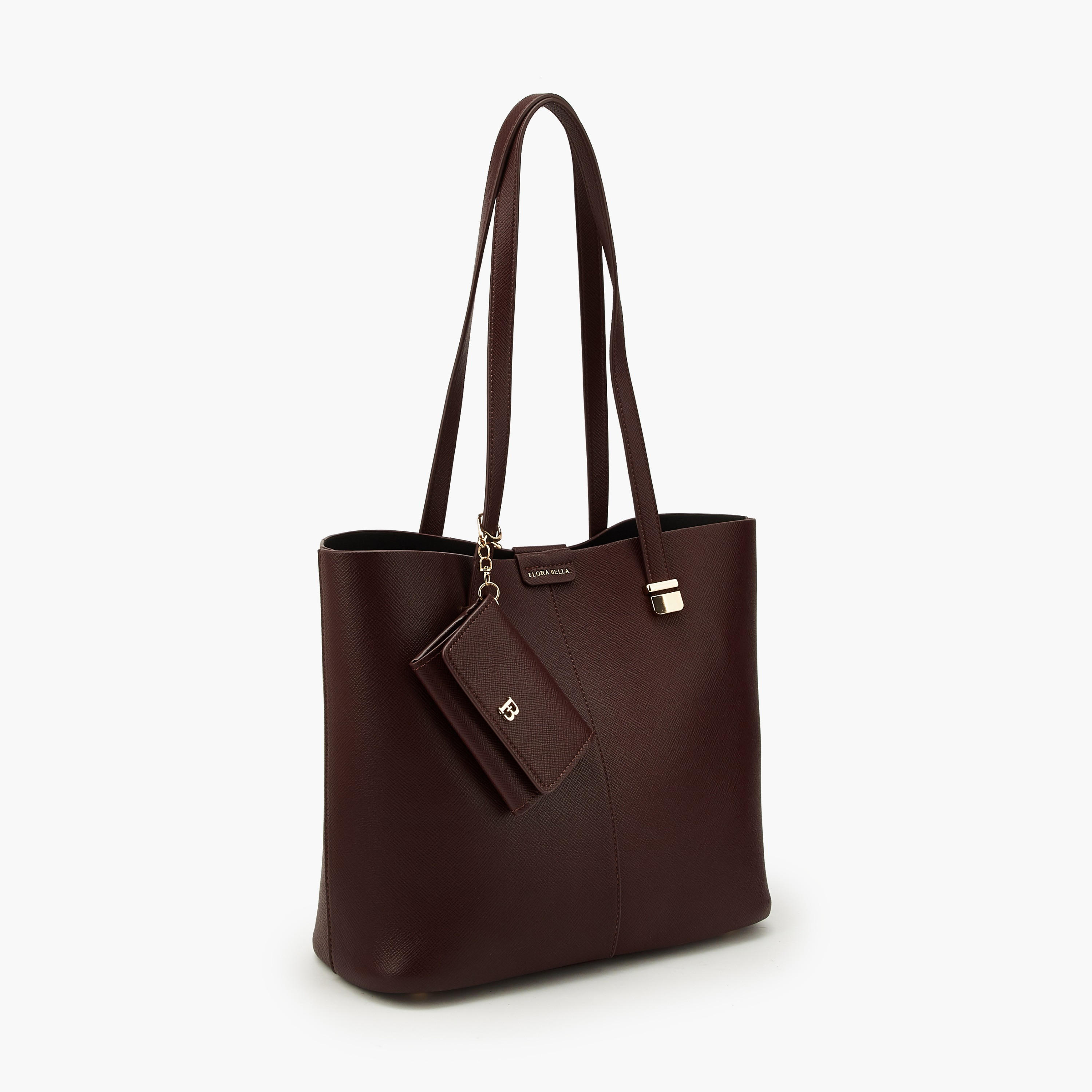 Flora Bella Textured Tote Bag with Pouch and Card Holder-women-bagsandwallets-handbags-image-8