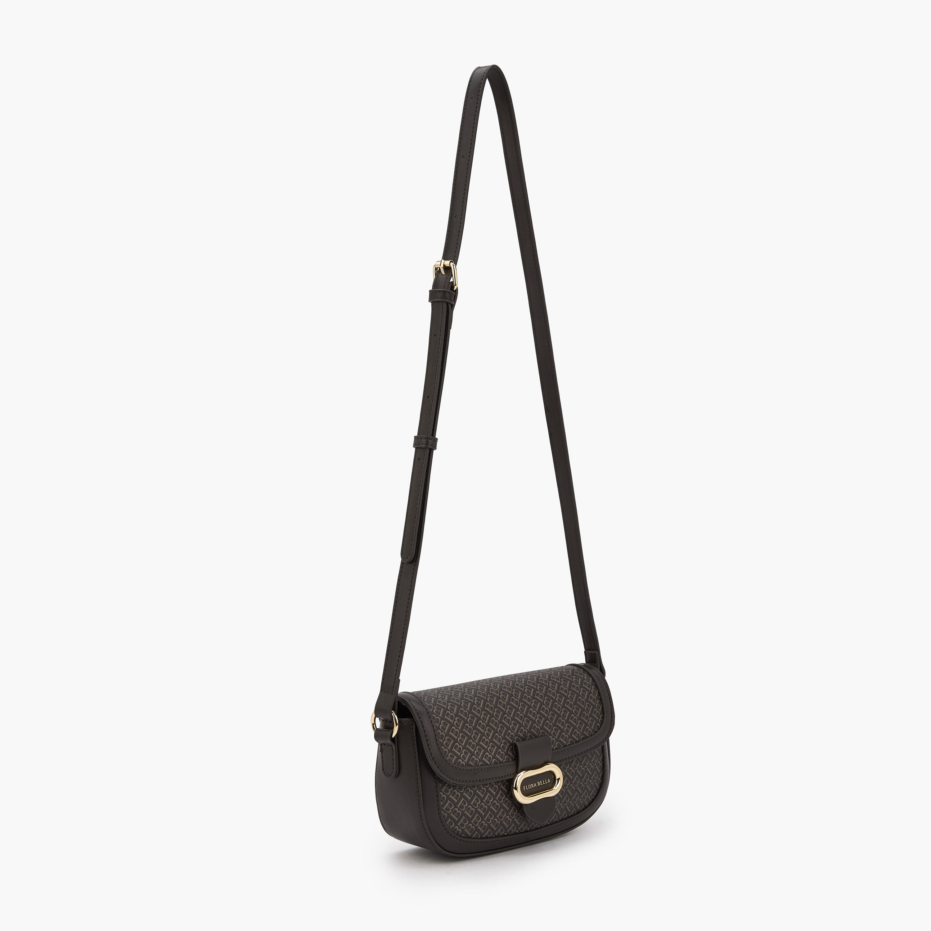 شنطة كروس بودي بطبعات مونوجرام مع حزام قابل للتعديل من فلورا بيلا-women-bagsandwallets-handbags-image-2