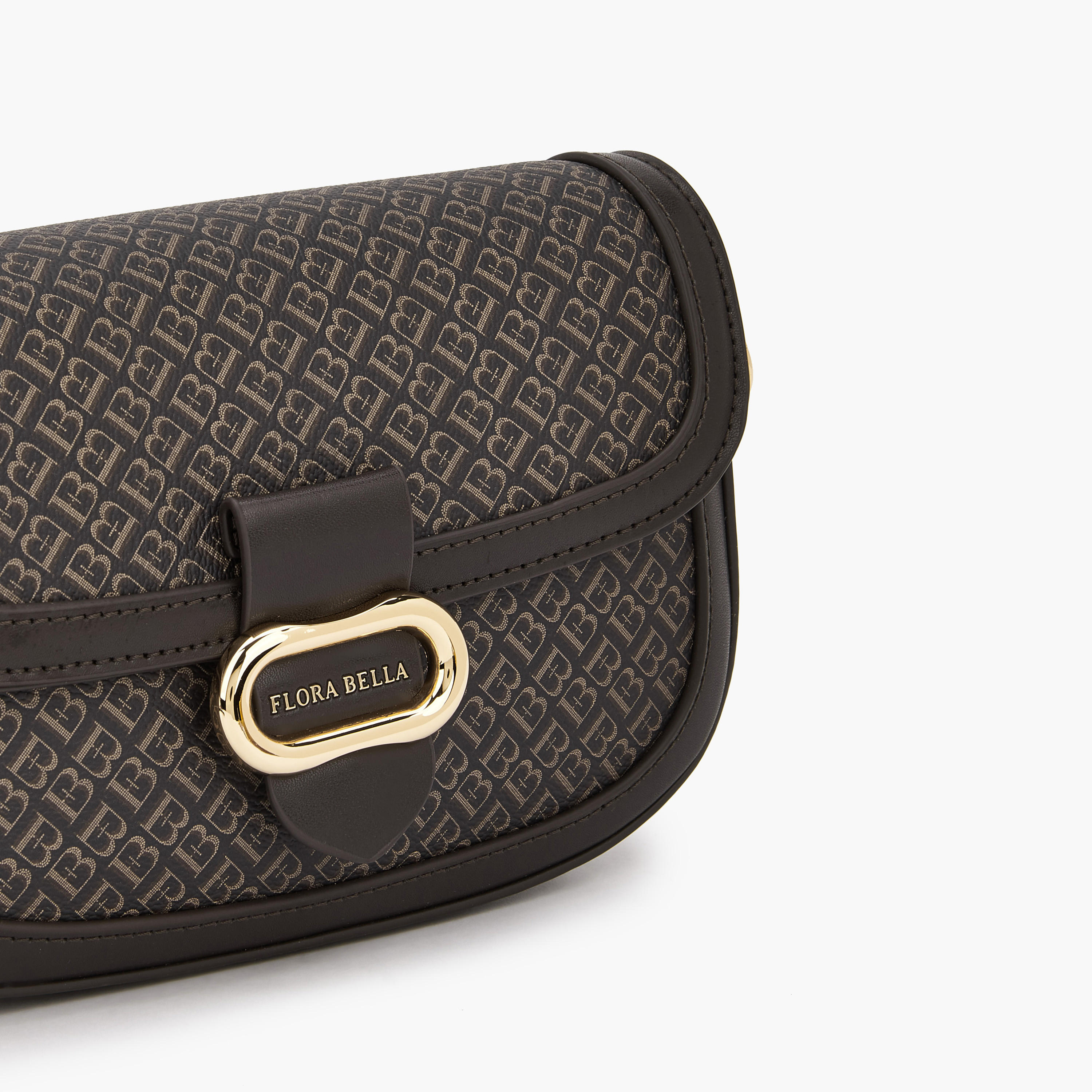 شنطة كروس بودي بطبعات مونوجرام مع حزام قابل للتعديل من فلورا بيلا-women-bagsandwallets-handbags-image-4