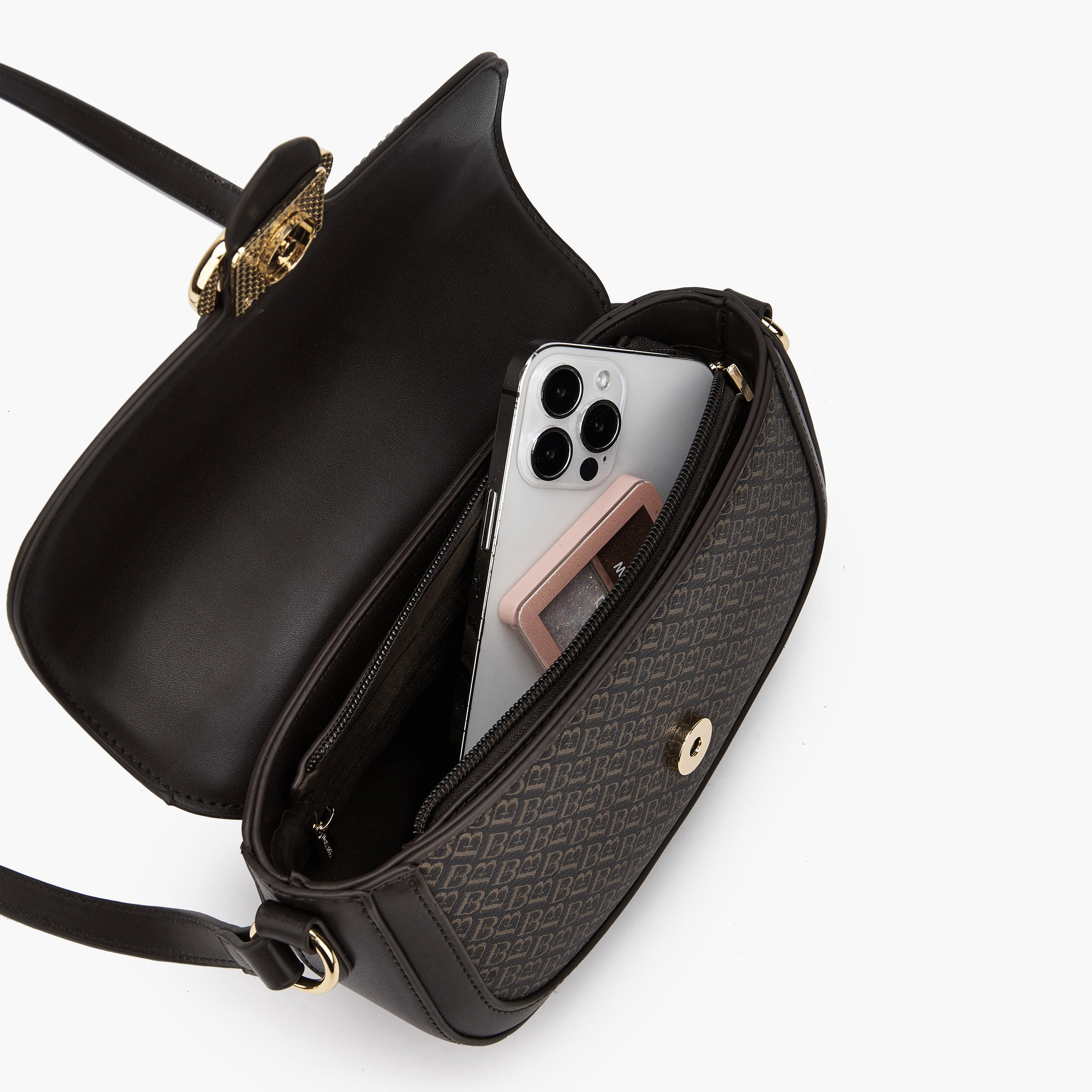 شنطة كروس بودي بطبعات مونوجرام مع حزام قابل للتعديل من فلورا بيلا-women-bagsandwallets-handbags-image-7