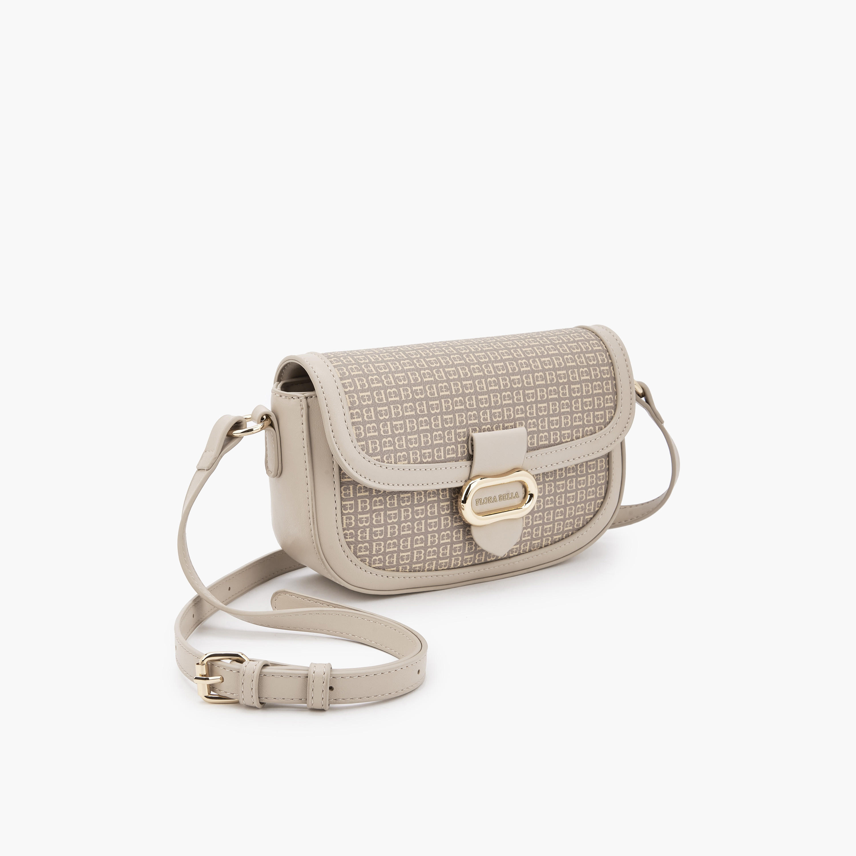 Flora Bella Monogram Print Crossbody Bag with Adjustable Strap-women-bagsandwallets-handbags-image-3