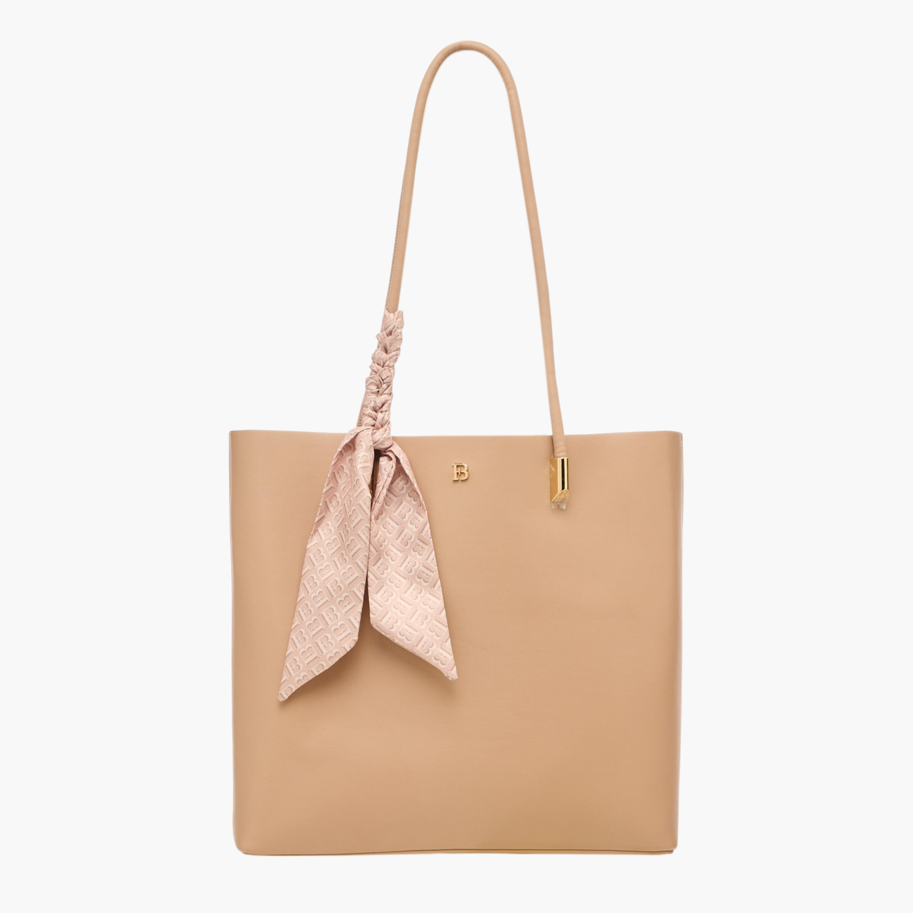 شنطة توتي سادة مزينة بوشاح مونوجرام مع شنطة صغيرة من من فلورا بيلا-women-bagsandwallets-handbags-image-4