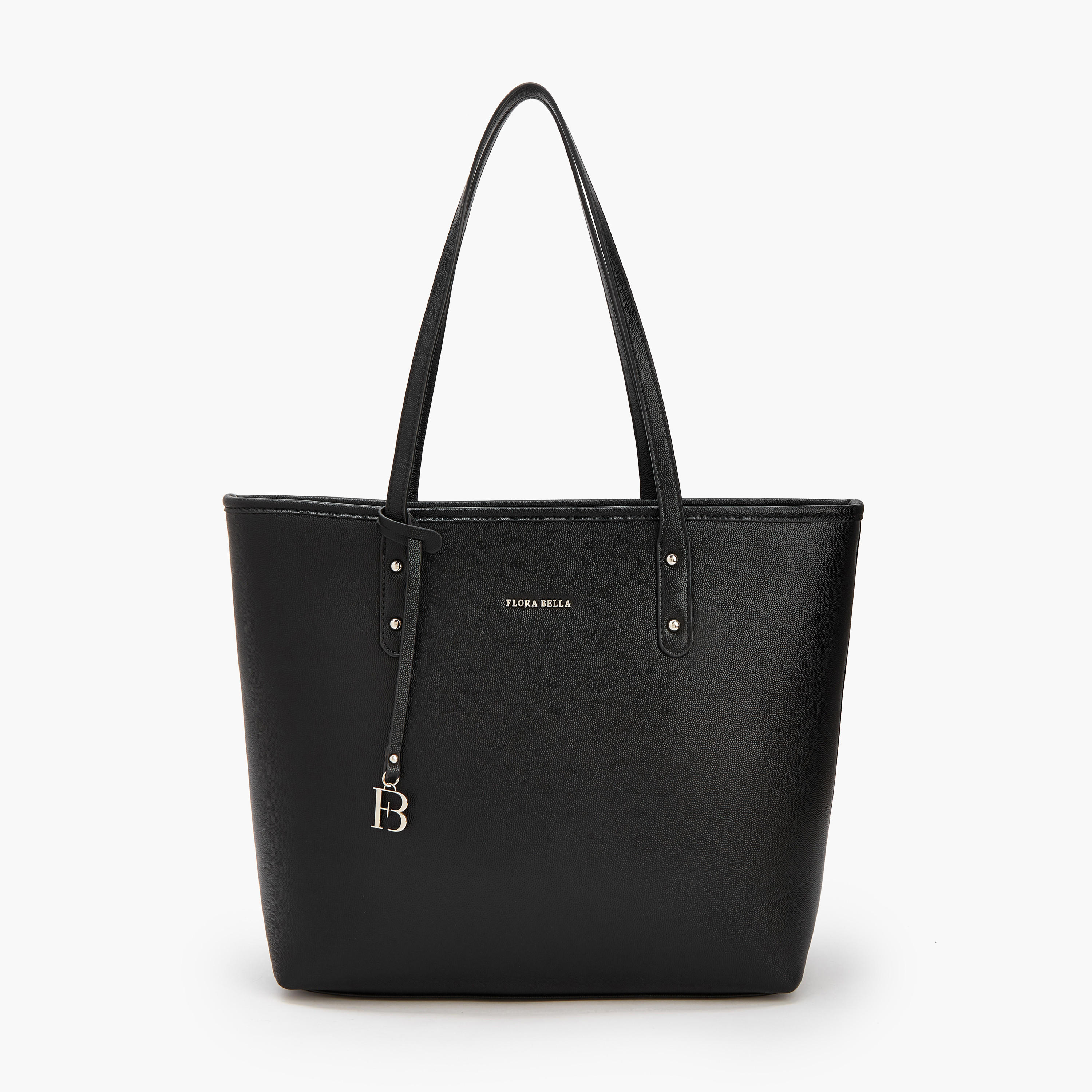 Flora Bella Solid Tote Bag with Charm Accent-women-bagsandwallets-handbags-image-1