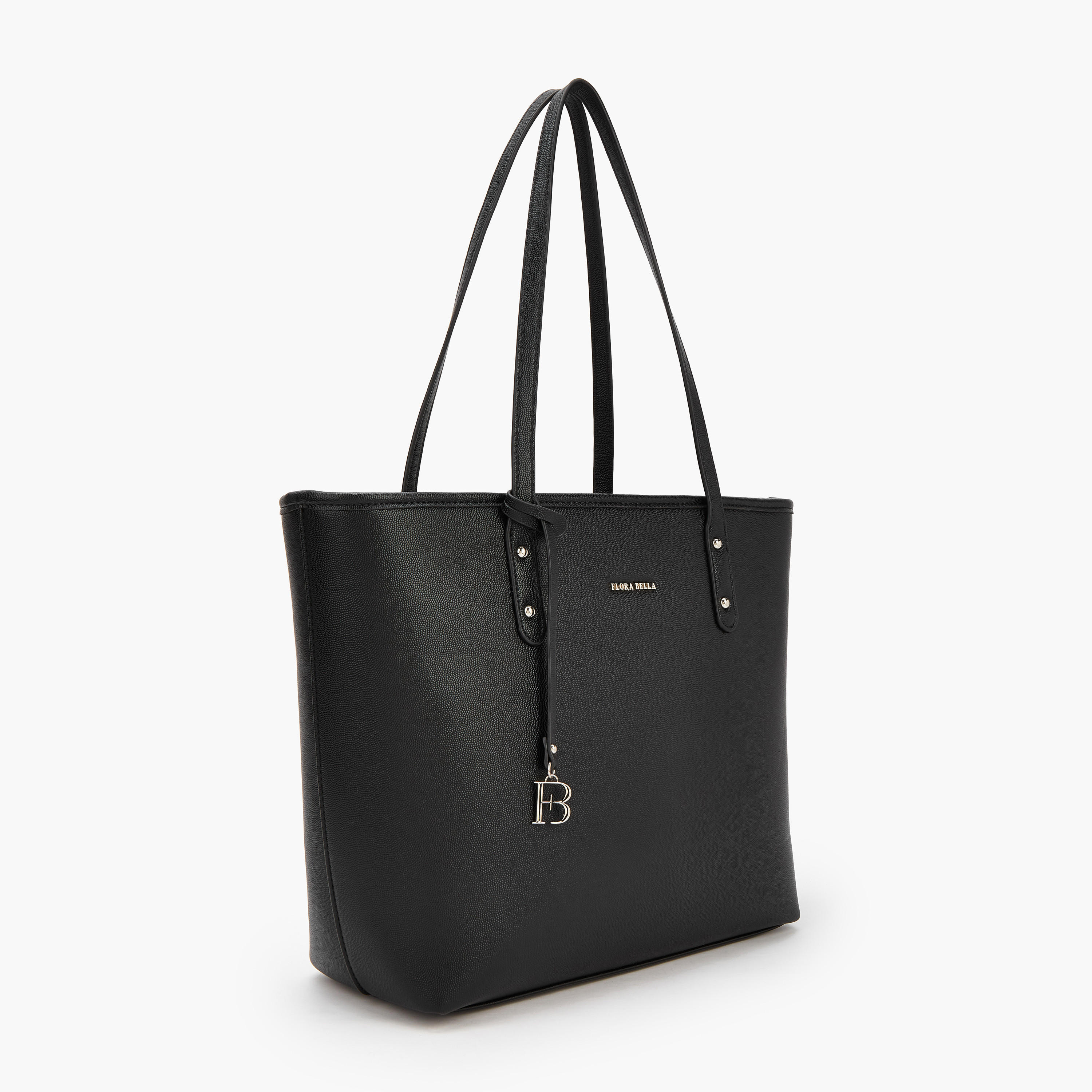 Flora Bella Solid Tote Bag with Charm Accent-women-bagsandwallets-handbags-image-2