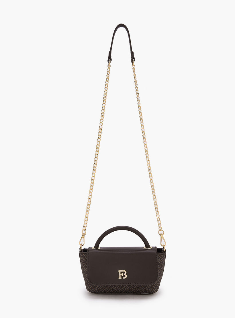 شنطة كروس بودي بطبعات مونوجرام وحزام سلسلة من فلورا بيلا-women-bagsandwallets-handbags-image-3